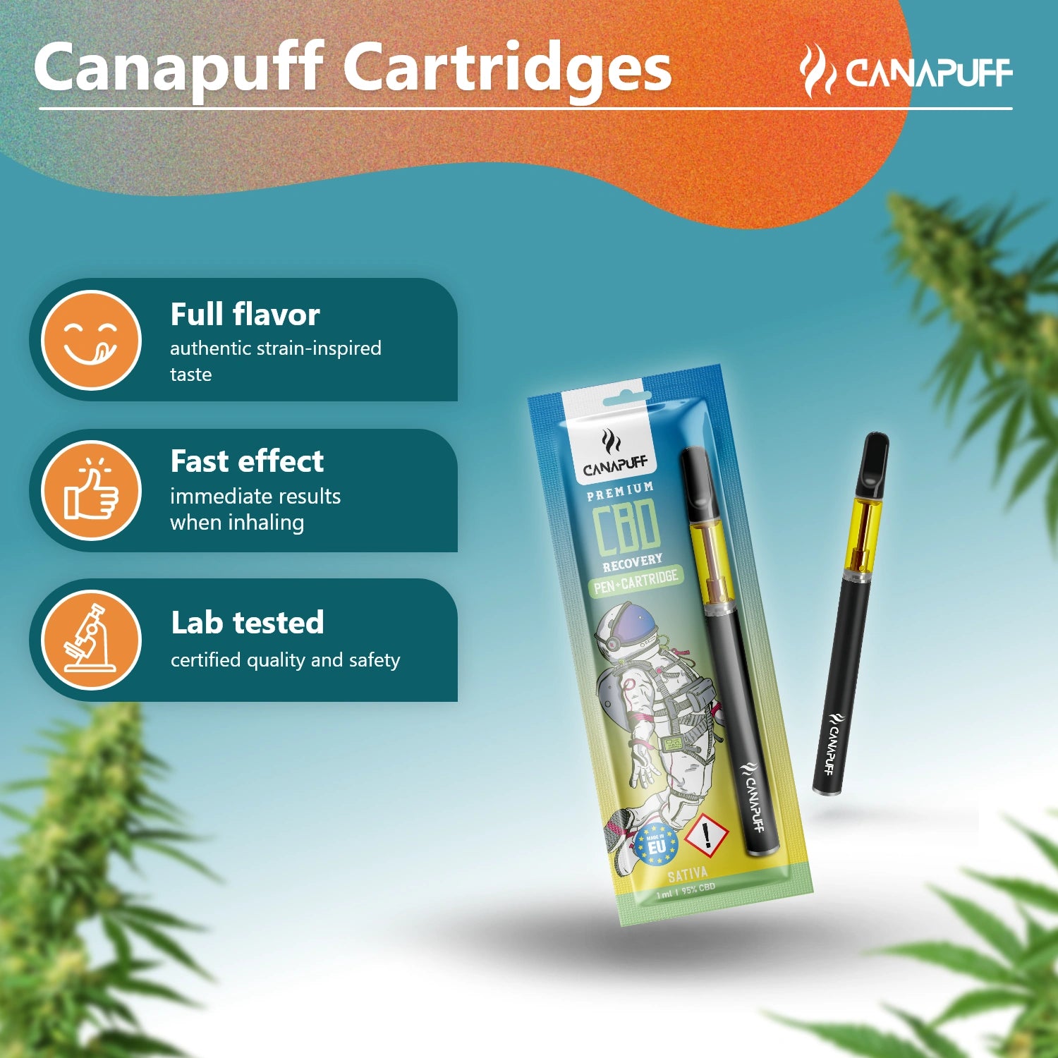 Canapuff - Recovery - CBD 95% - Pen+Cartucho
