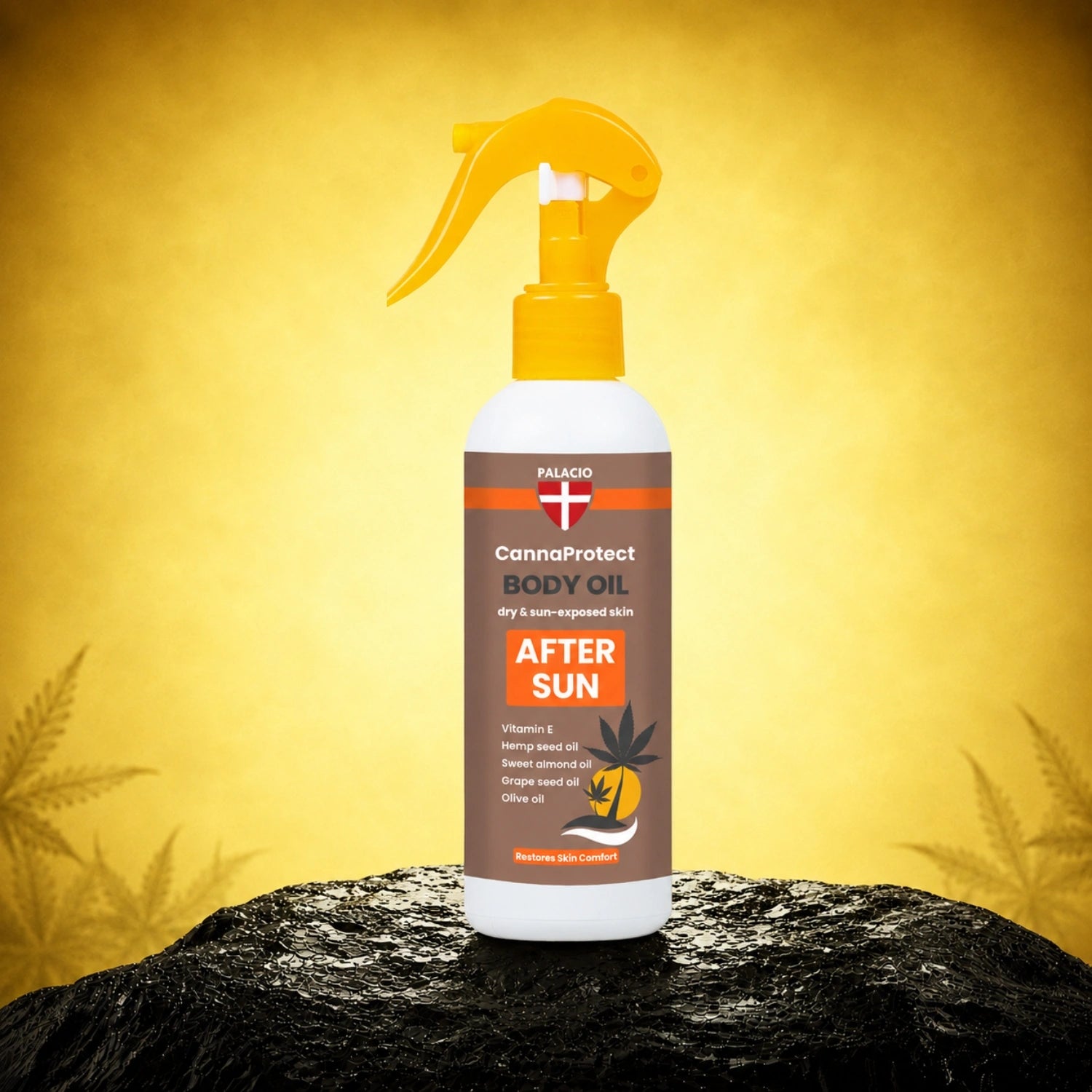 CannaProtect - Óleo Corporal Pós-Sol com Cânhamo, 150ml - Palacio