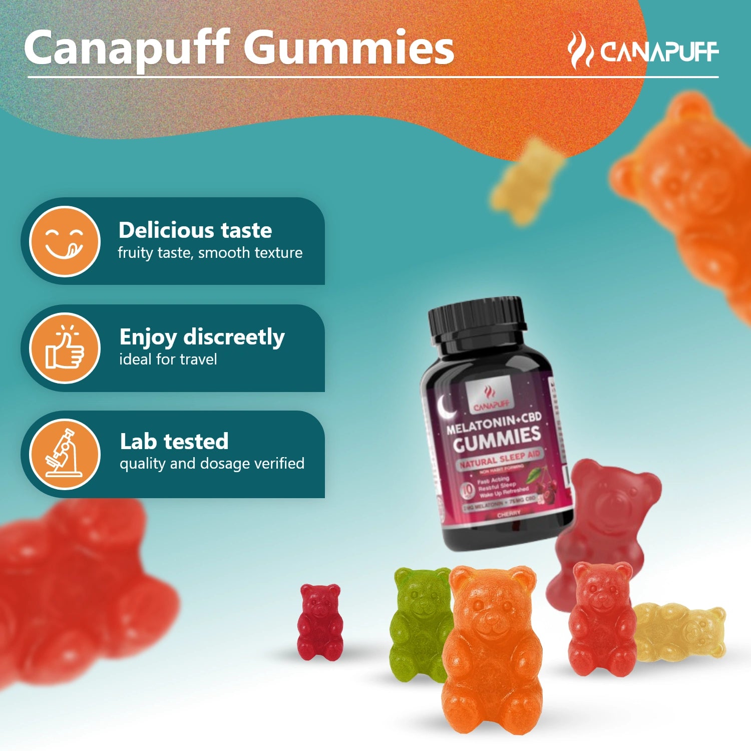 Gomas de Melatonina+CBD - Cereja