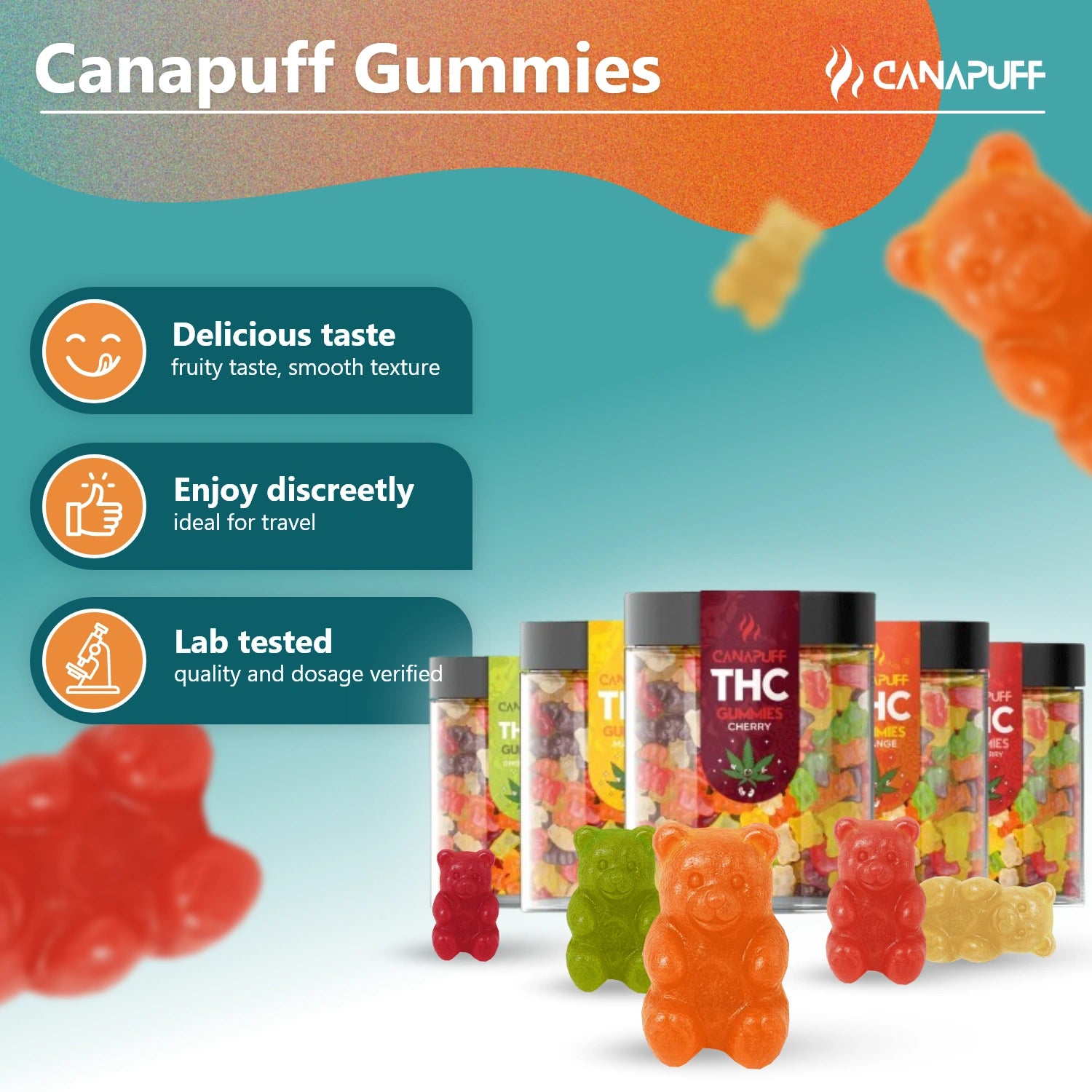 THC Gomas Pacote (5 x 5 peças)