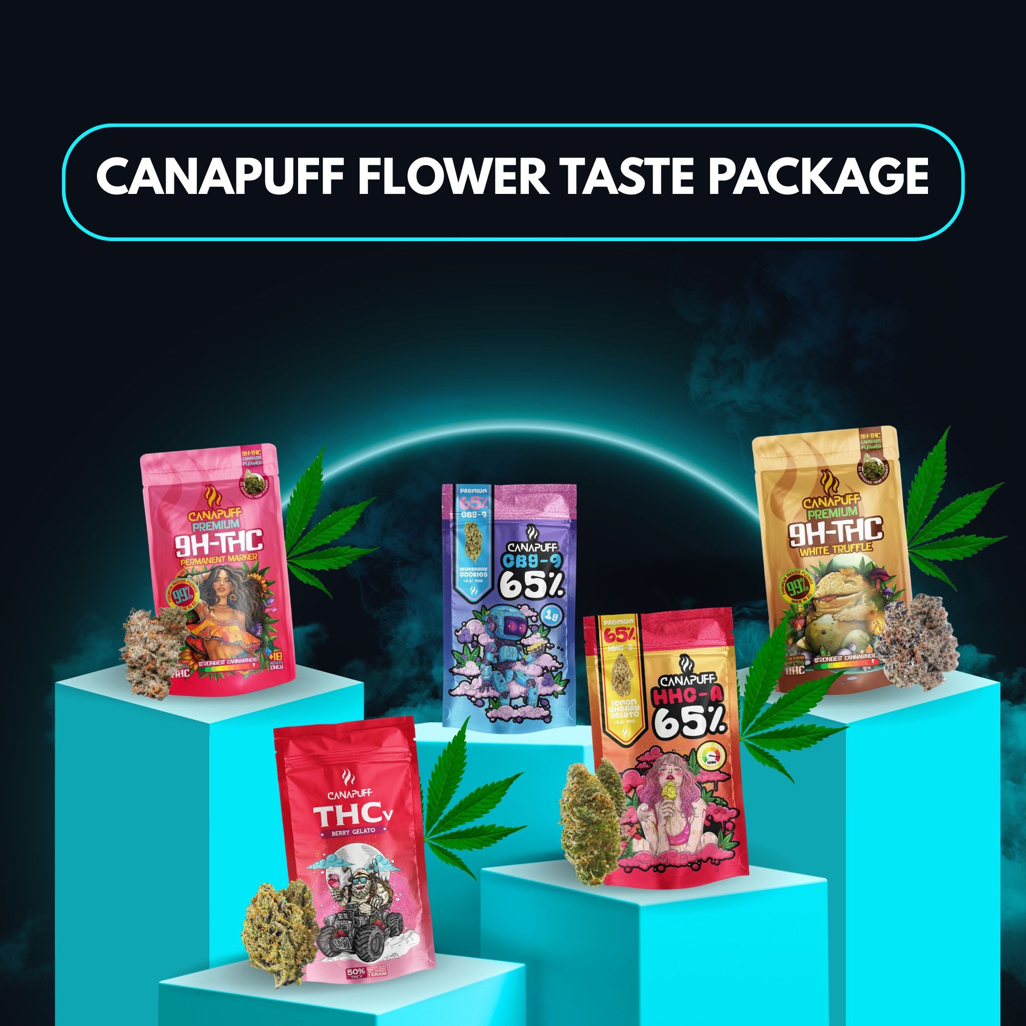 Canapuff Flor Pack de Degustação