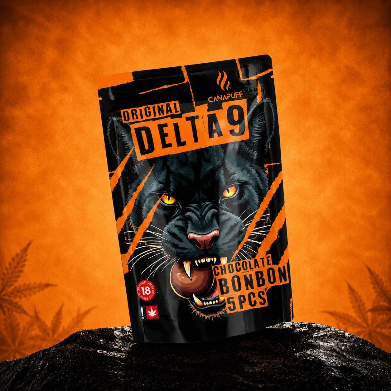 Bombom de chocolate com THC Delta-9