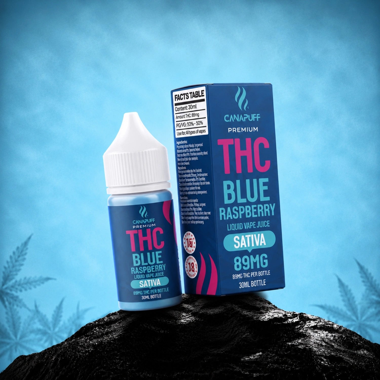 THC liquid Framboesa Azul 89 mg 30 ml