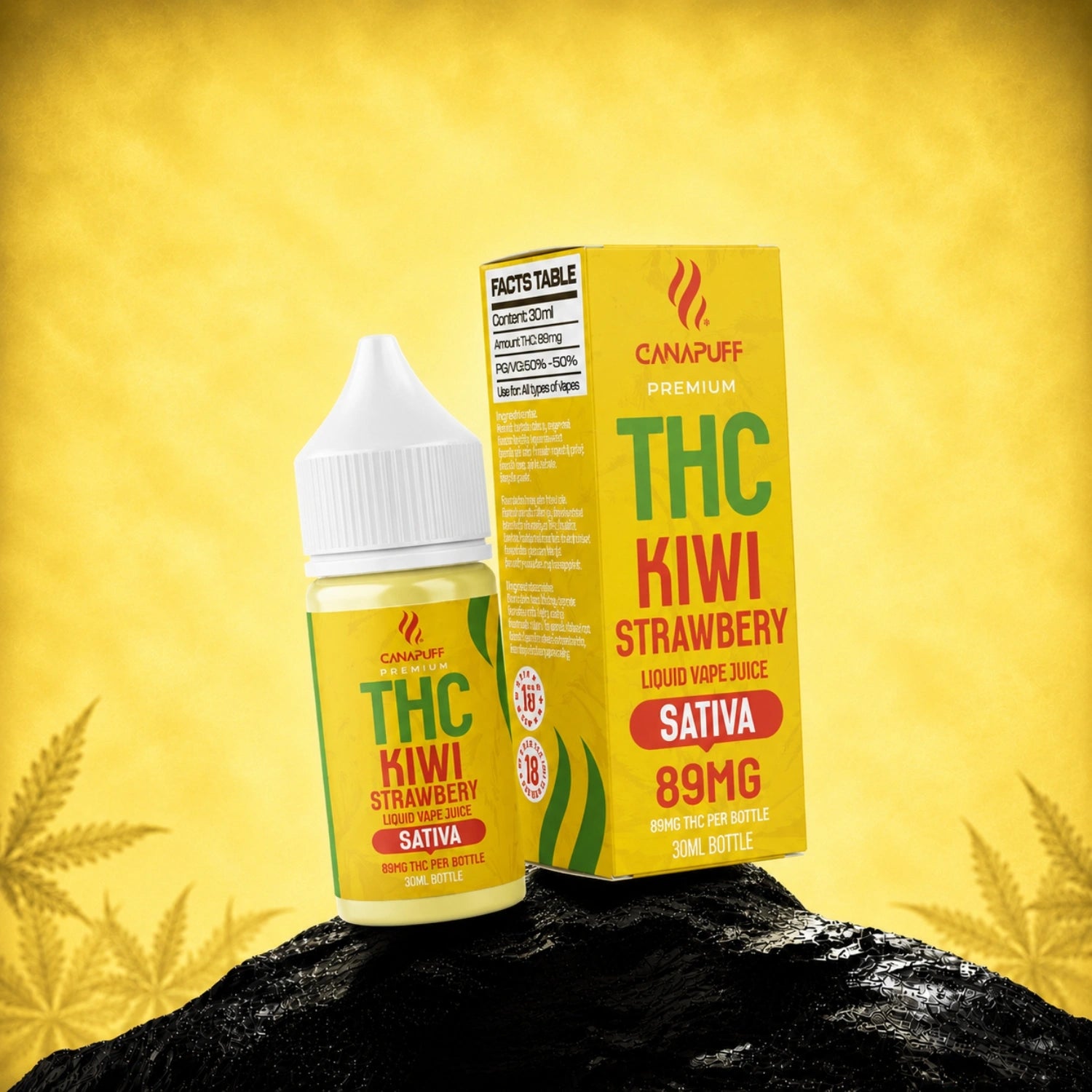 THC Liquid Kiwi Strawberry 89mg 30ml