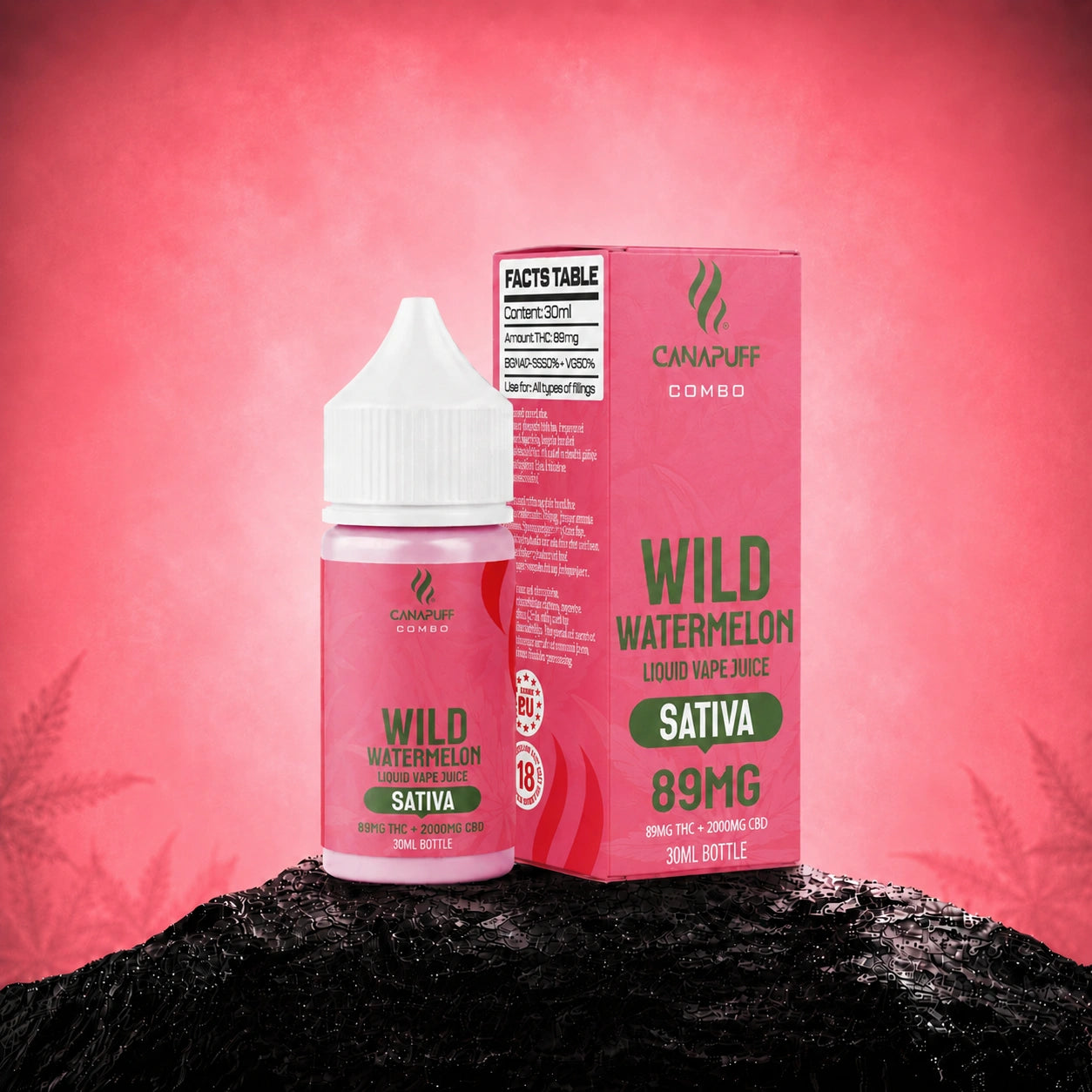 Delta 9 liquid 89 mg 2000 mg CBD Wild Watermelon 30 ml