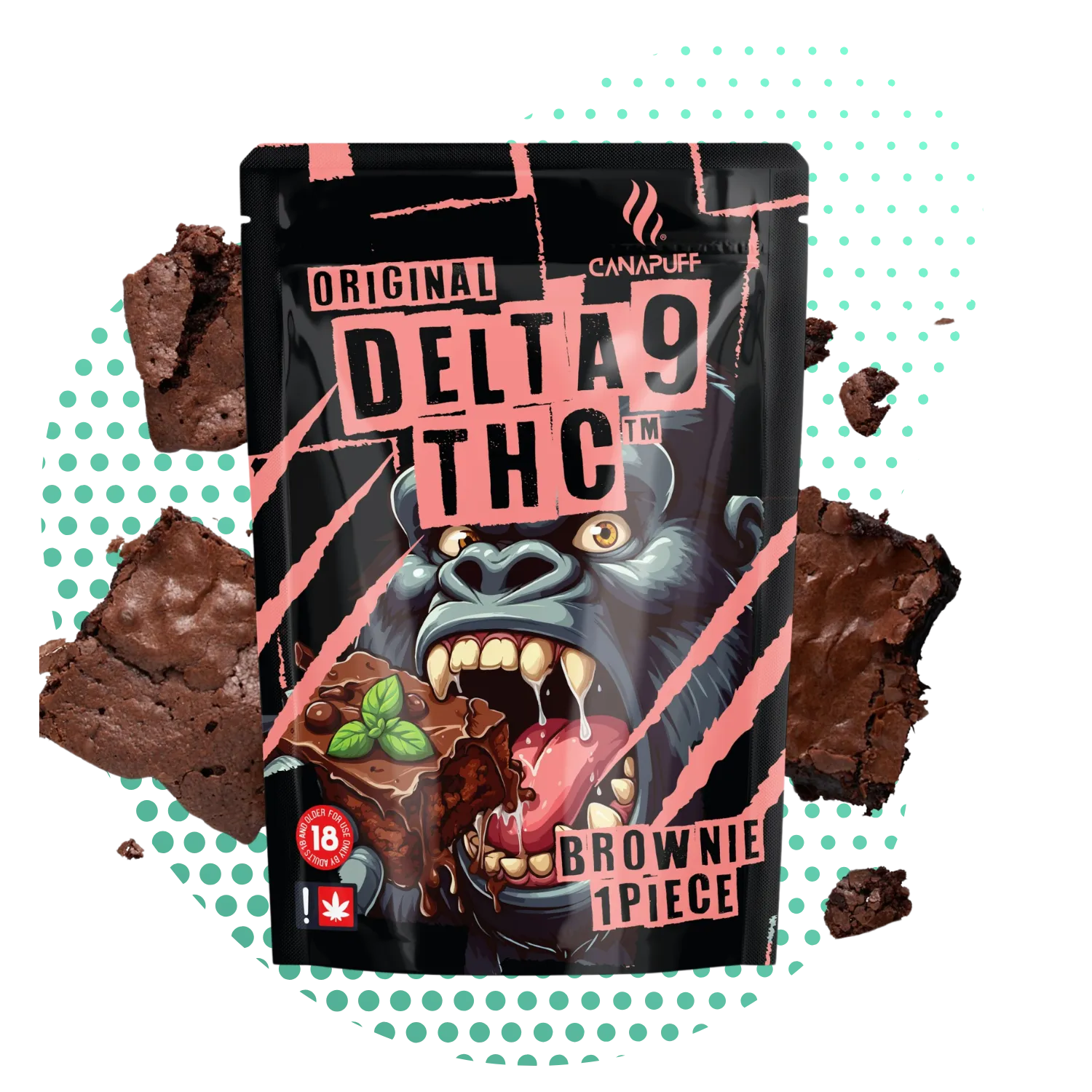 Brownies de Delta 9 THC Canapuff