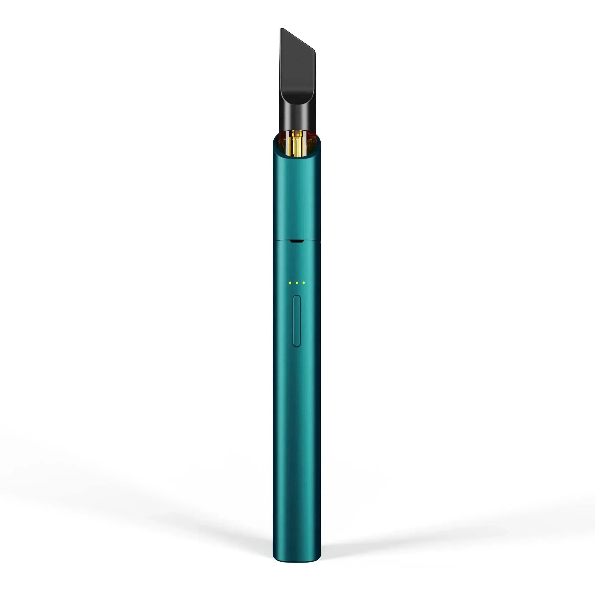 Caneta vaporizadora azul-petróleo com bocal preto