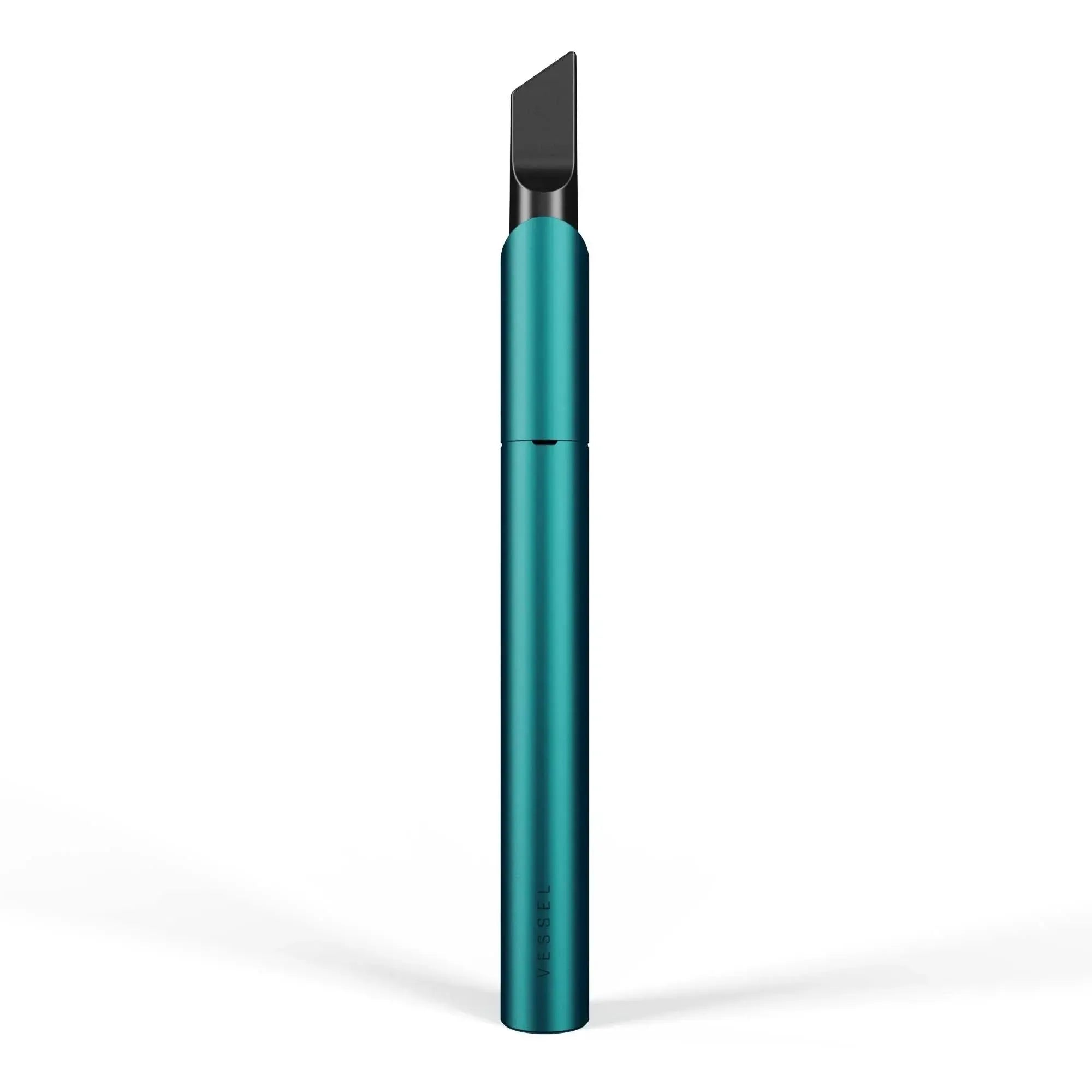 Caneta vaporizadora teal fechada com bocal