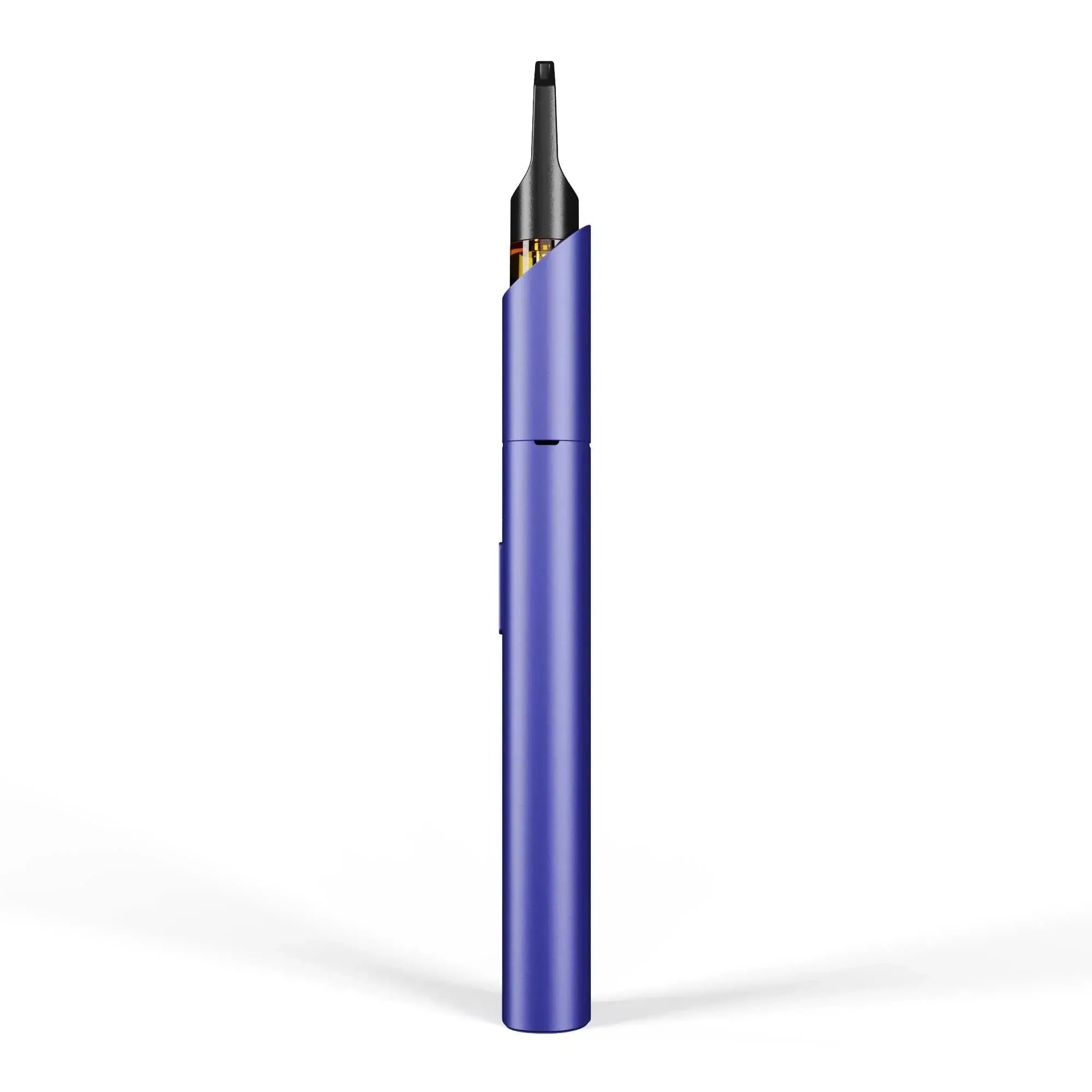 Caneta vaporizadora roxa com design único e boquilha