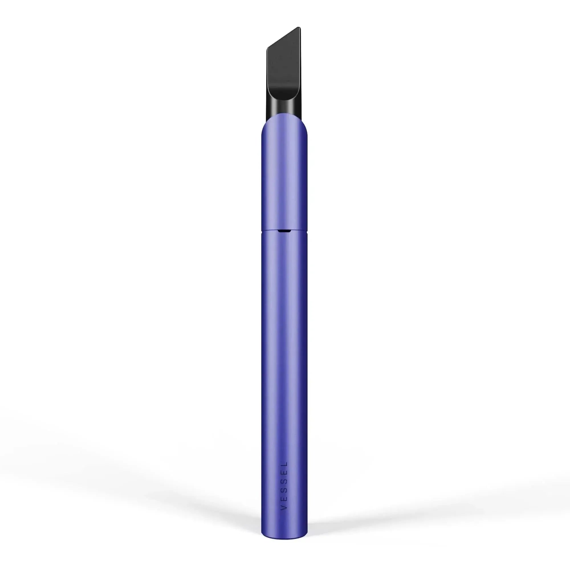 Caneta vaporizadora roxa com design compacto