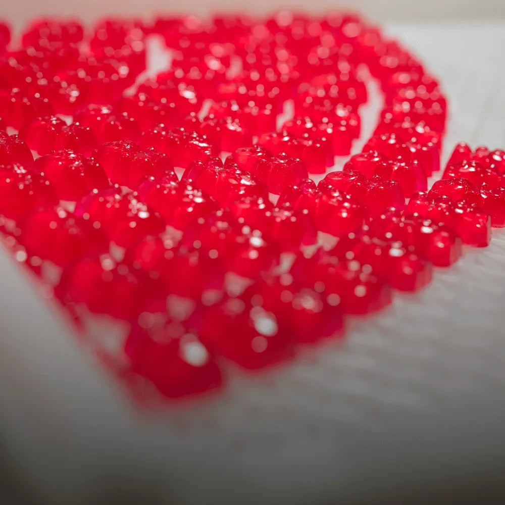 Gomas de THC a serem feitas, plano aproximado com vinheta 2