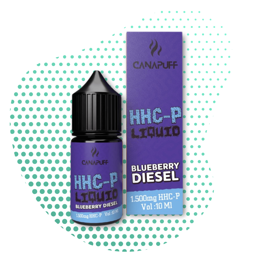 hhcp blueberry diesel líquido vape canapuff