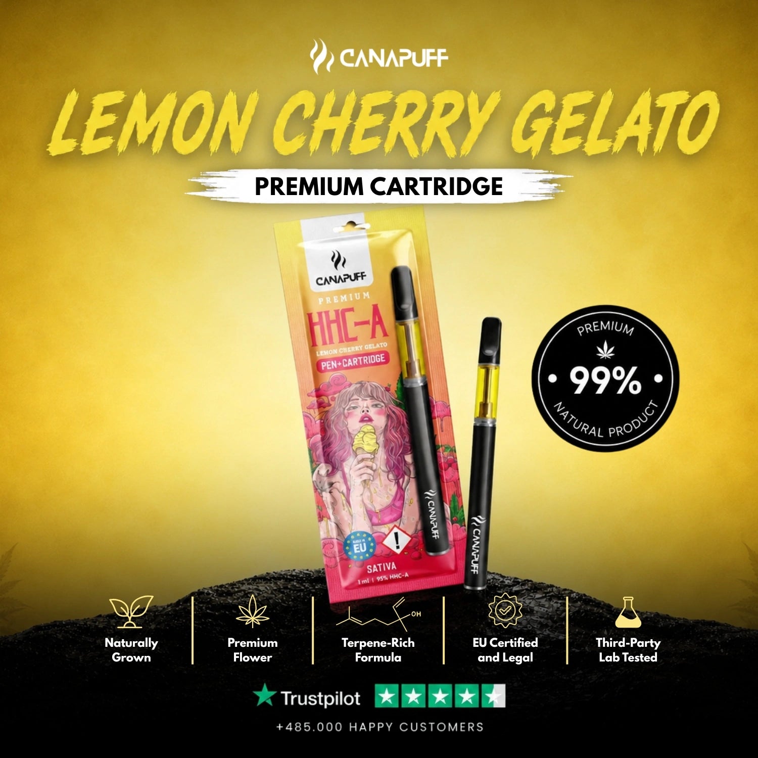 HHC-A Pen+Cartucho Lemon Cherry Gelato 95%