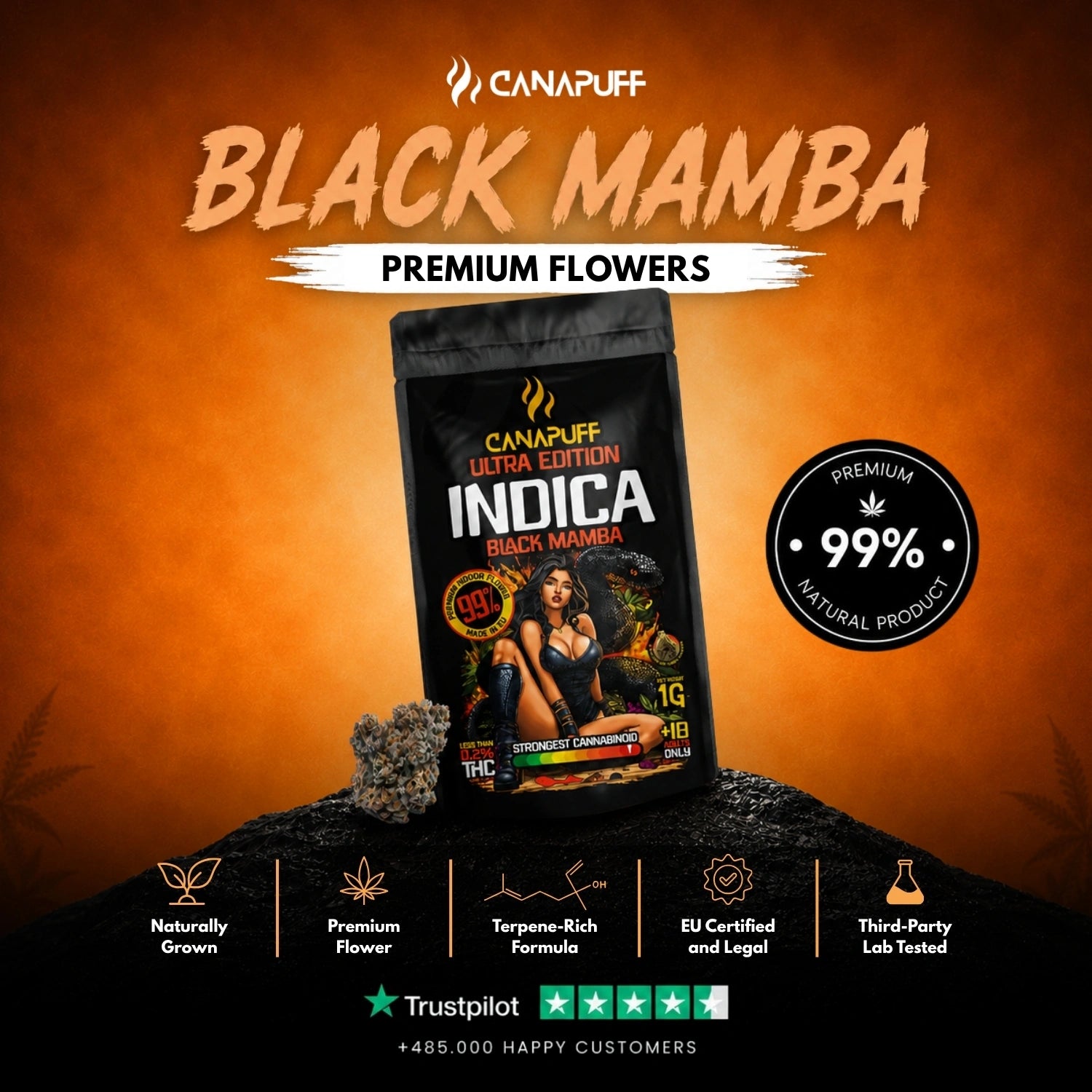 Flores Indica Black Mamba Ultra Edition 99%