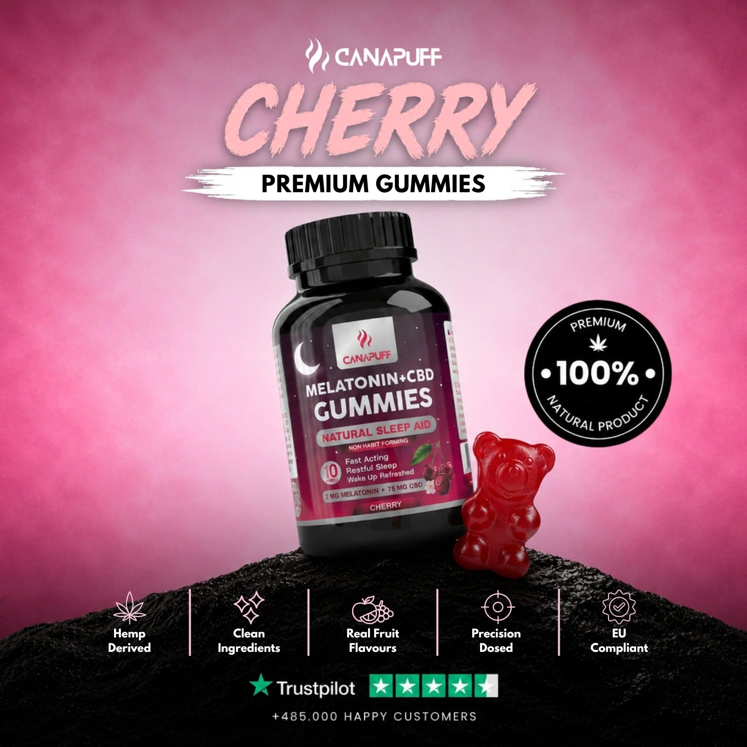 Melatonina+CBD Gomas Cereja