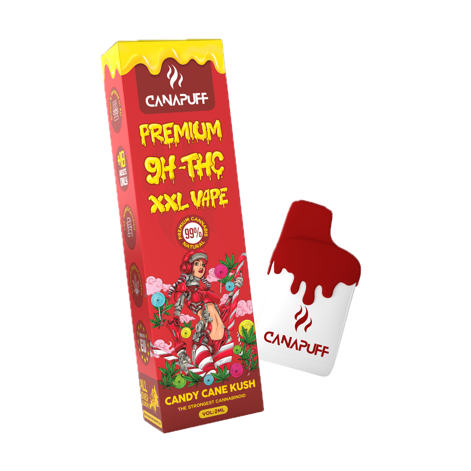 9H-THC XXL Vape Candy Cane Kush 99% 2ml
