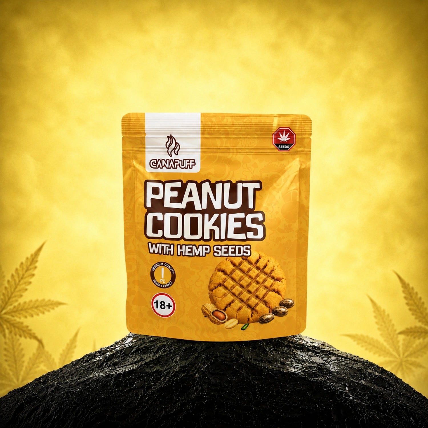 Peanut Cookies com sementes de cânhamo