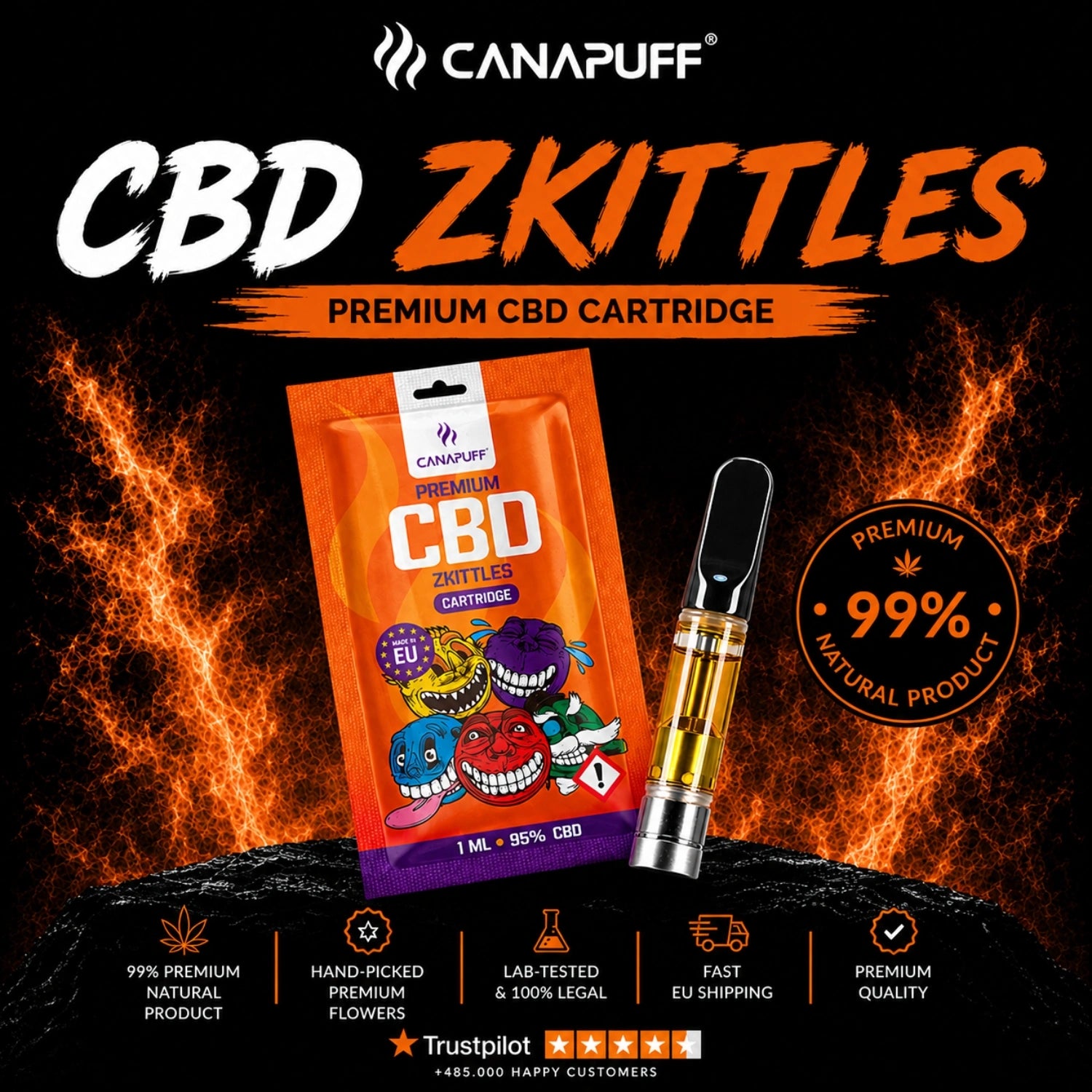 CBD Cartucho Zkittles 95%