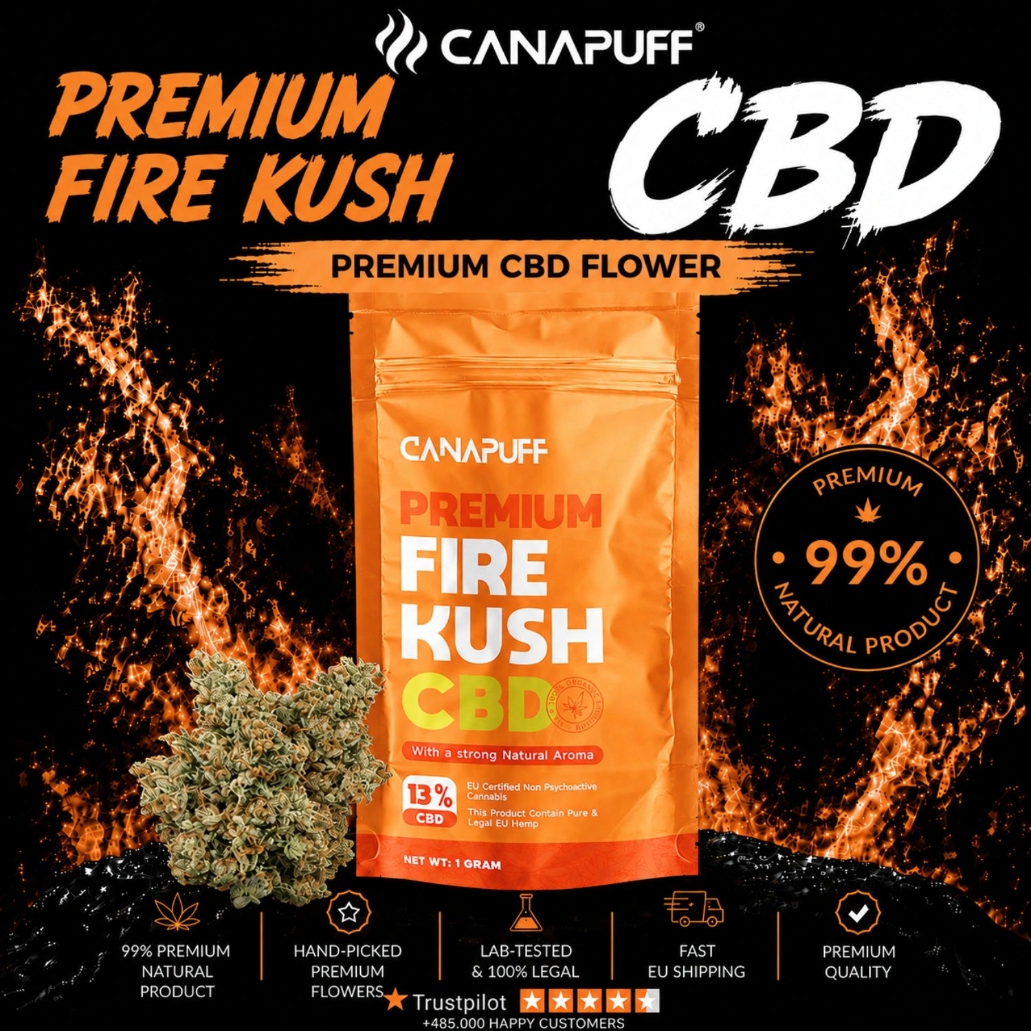 CBD Flores Fire Kush 13%