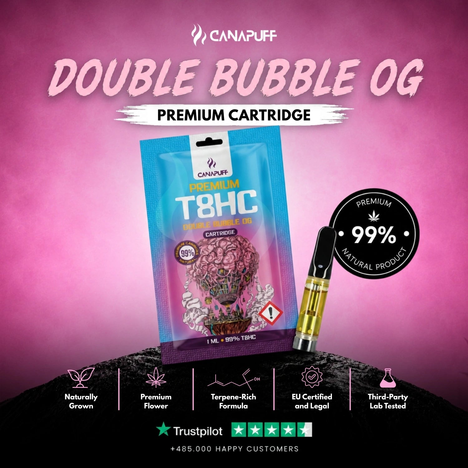 Cartucho T8HC Double Bubble 99%