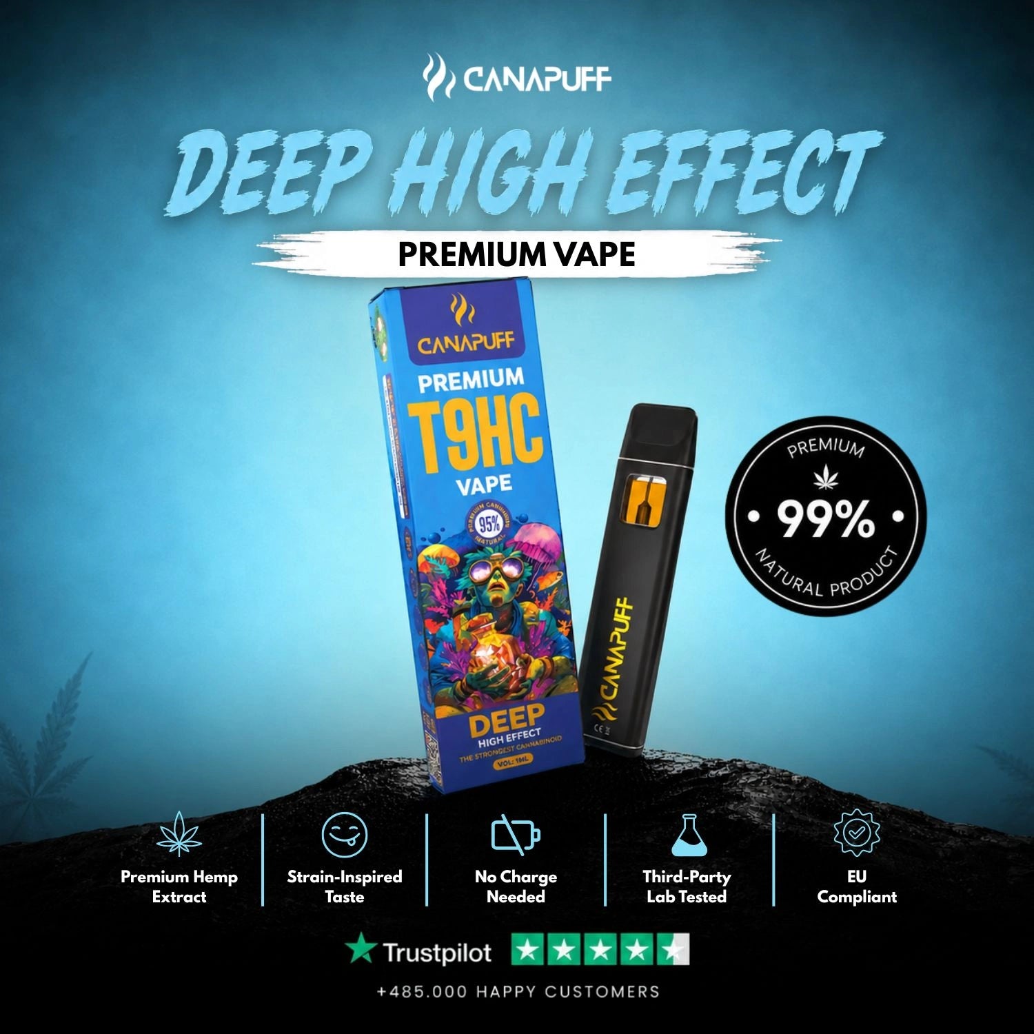 T9HC Vape Deep 95% 1ml