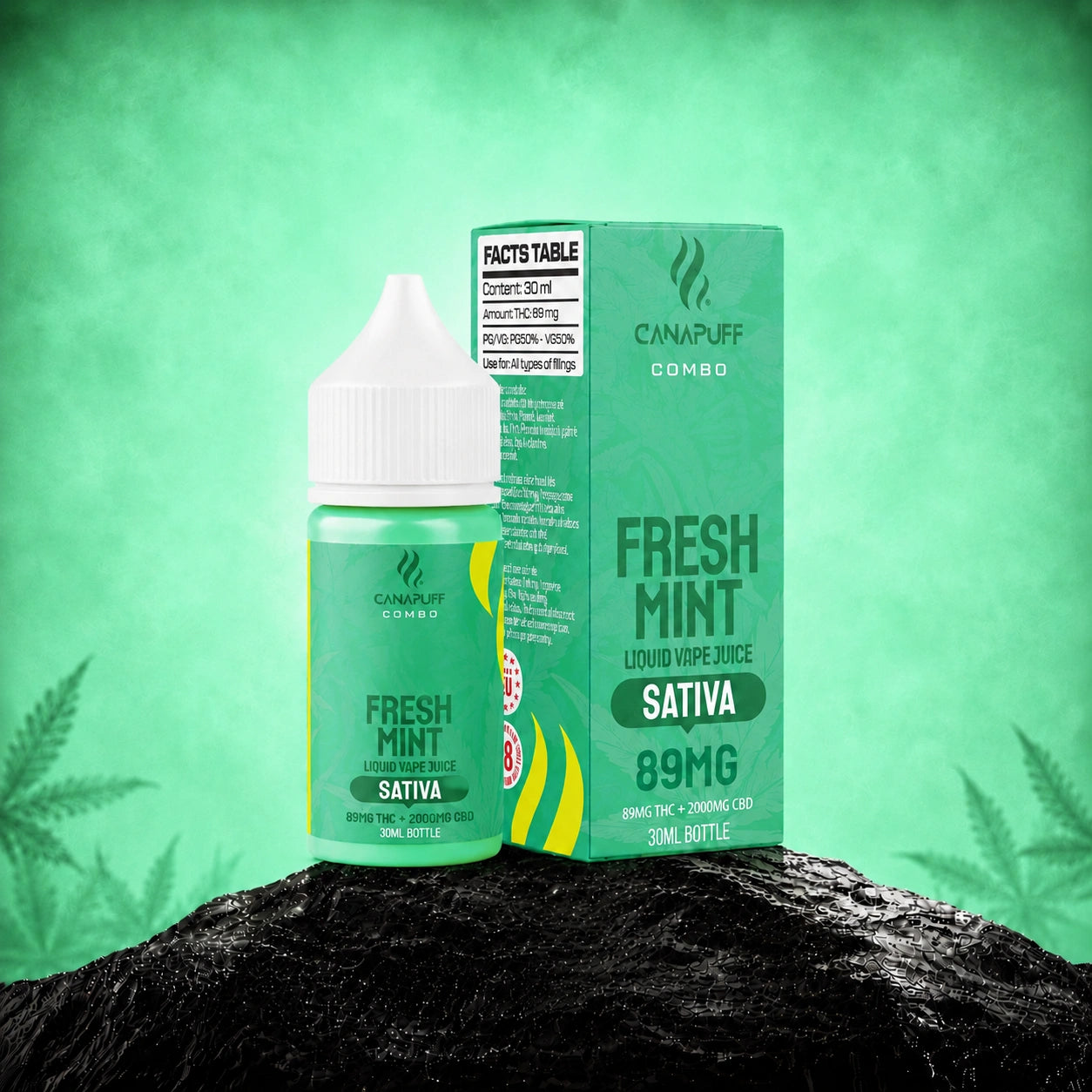 Delta 9 Liquid 89mg 2000mg CBD Fresh Mint 30ml