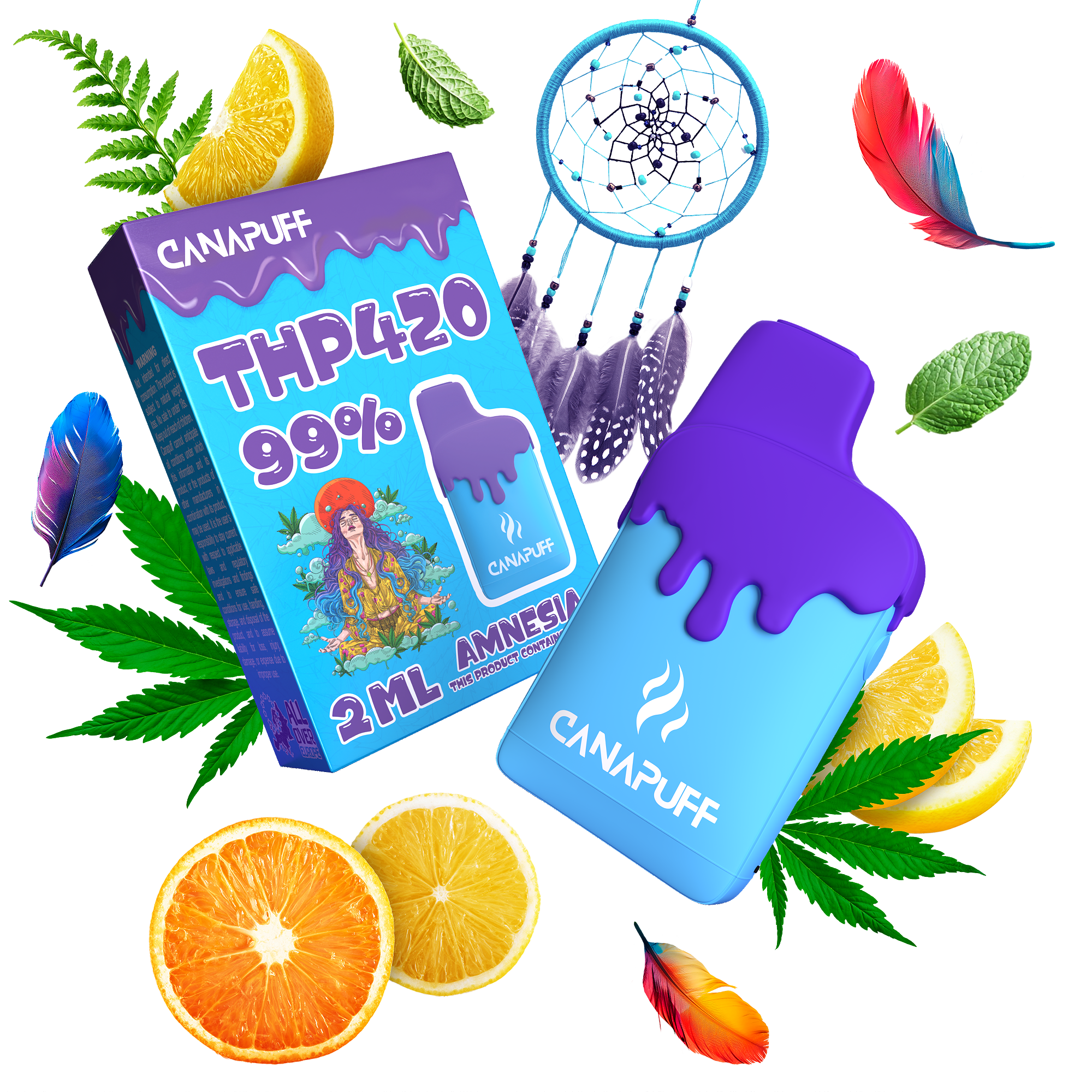 Amnesia 99% THP420 - Canapuff - Vaporizador - 2ml-Canapuff