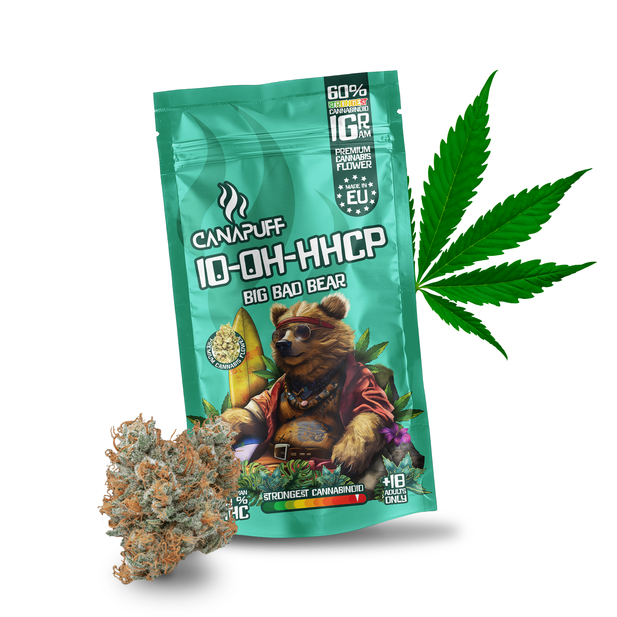 Canapuff - Big Bad Bear 60% - Flores 10-OH-HHCP