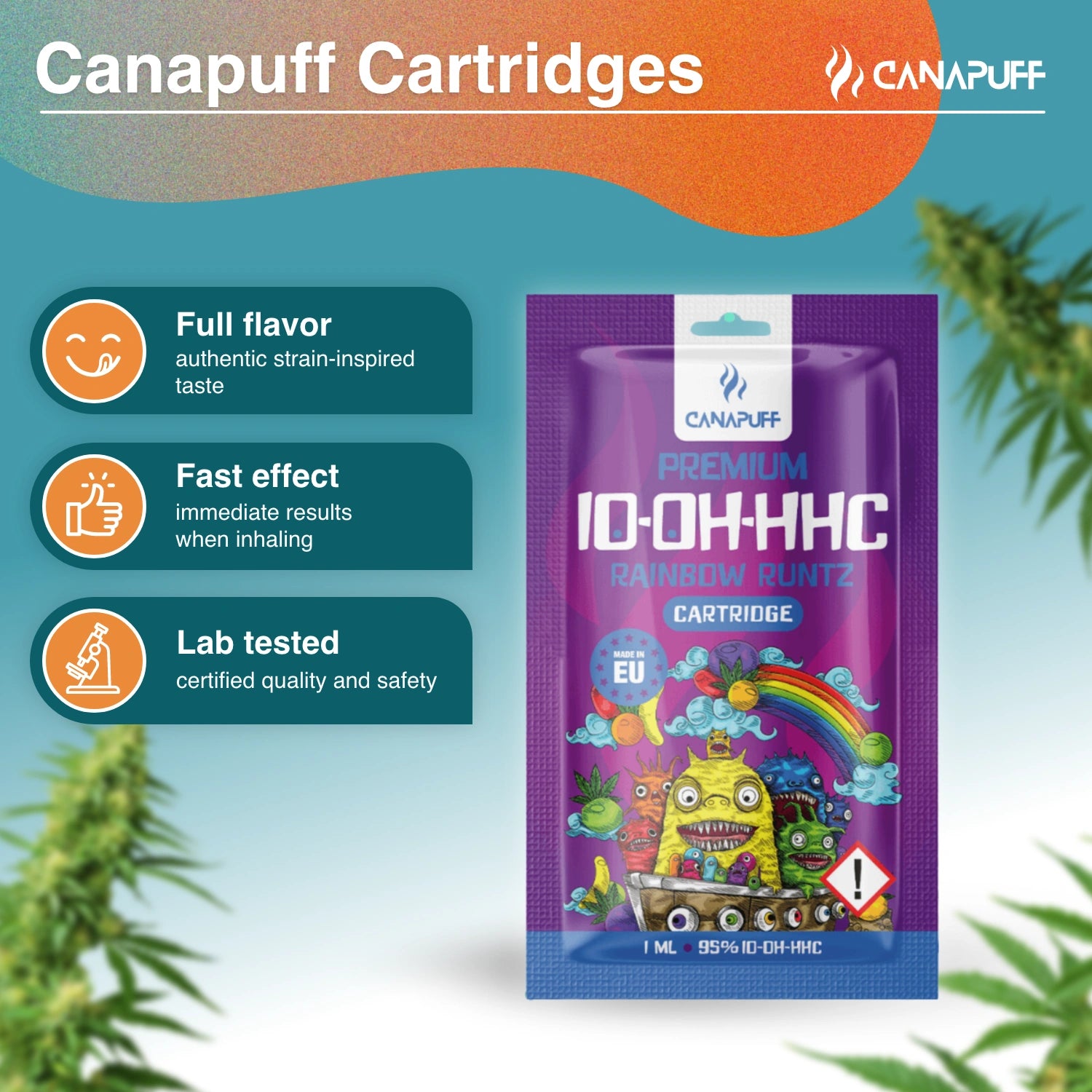 Canapuff - Rainbow Runtz - 10-OH-HHC 95% - Cartucho