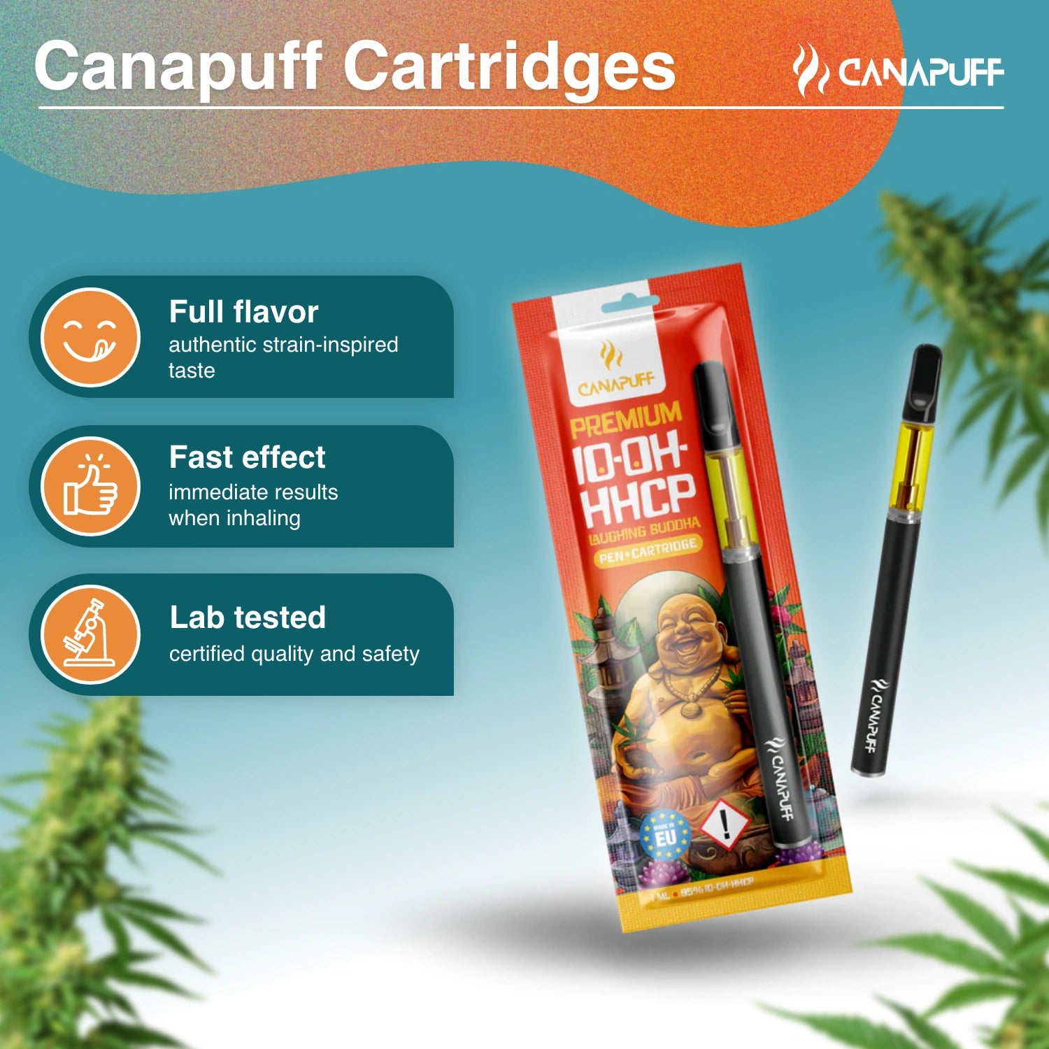 Canapuff - Laughing Buddha - 10-OH-HHCP 95% - Pen+Cartucho