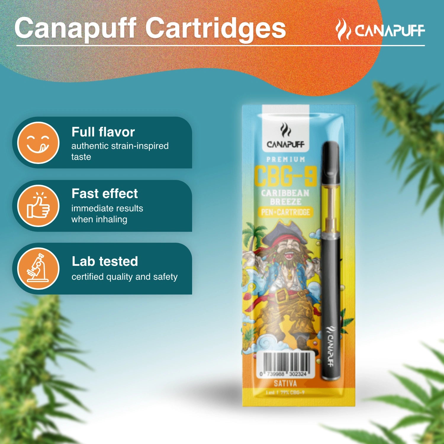 Canapuff - Caribbean Breeze - CBG9 79% - Pen+Cartucho