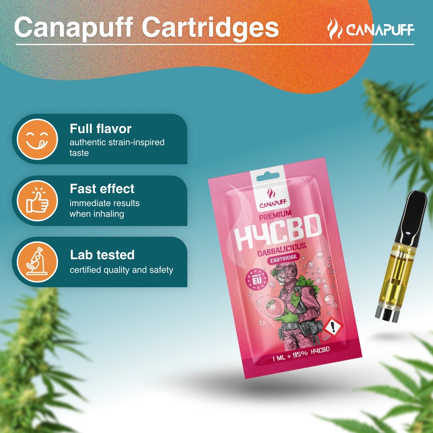 Canapuff - Dabbalicious - H4CBD 96% - Cartucho