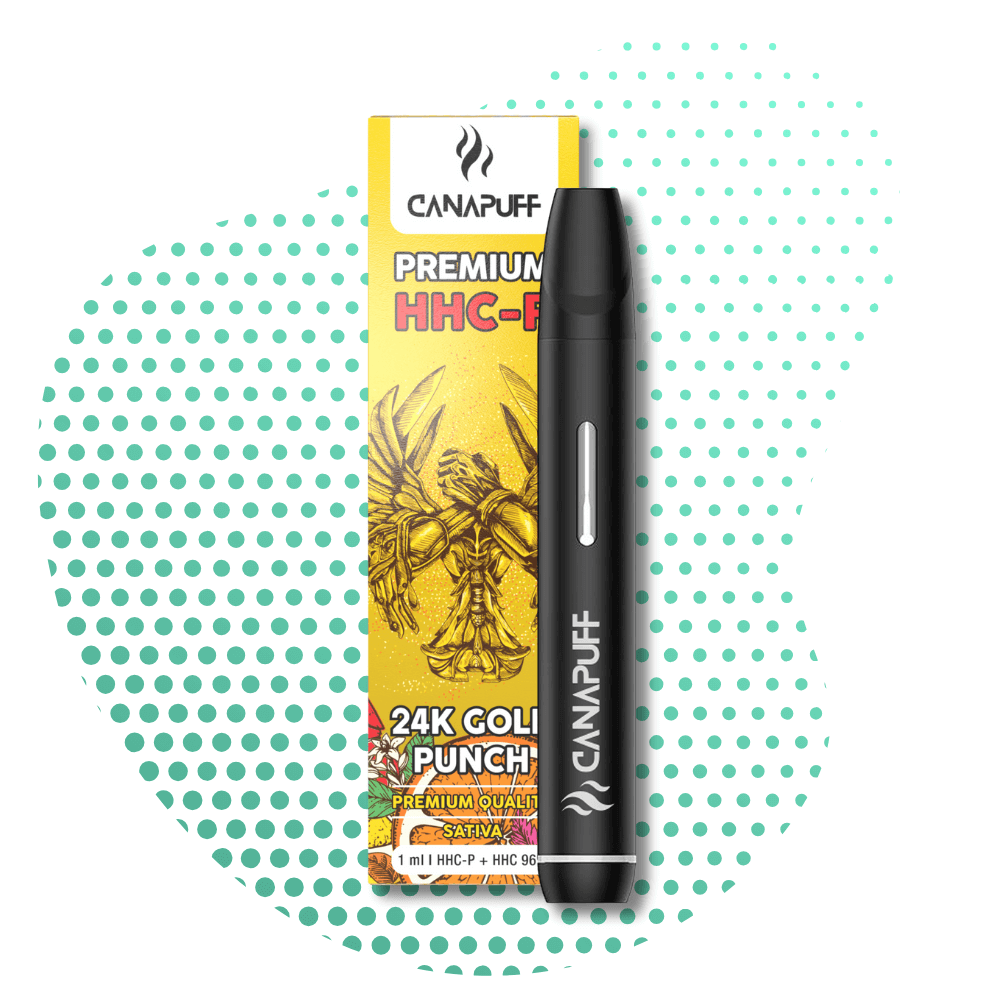 24K GOLD PUNCH 96% HHC-P - CanaPuff - USO ÚNICO - 1ml Canapuff
