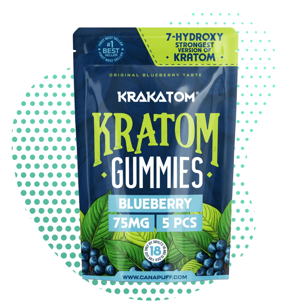 Canapuff - 7 - Gomas de Kratom Hidroxi - Mirtilo Canapuff
