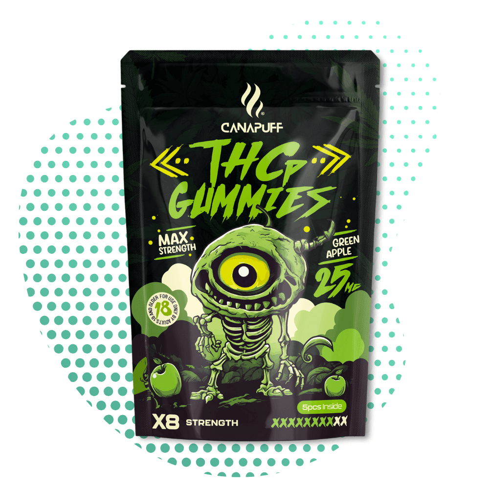 canapuff gomas de thcp maçã verde