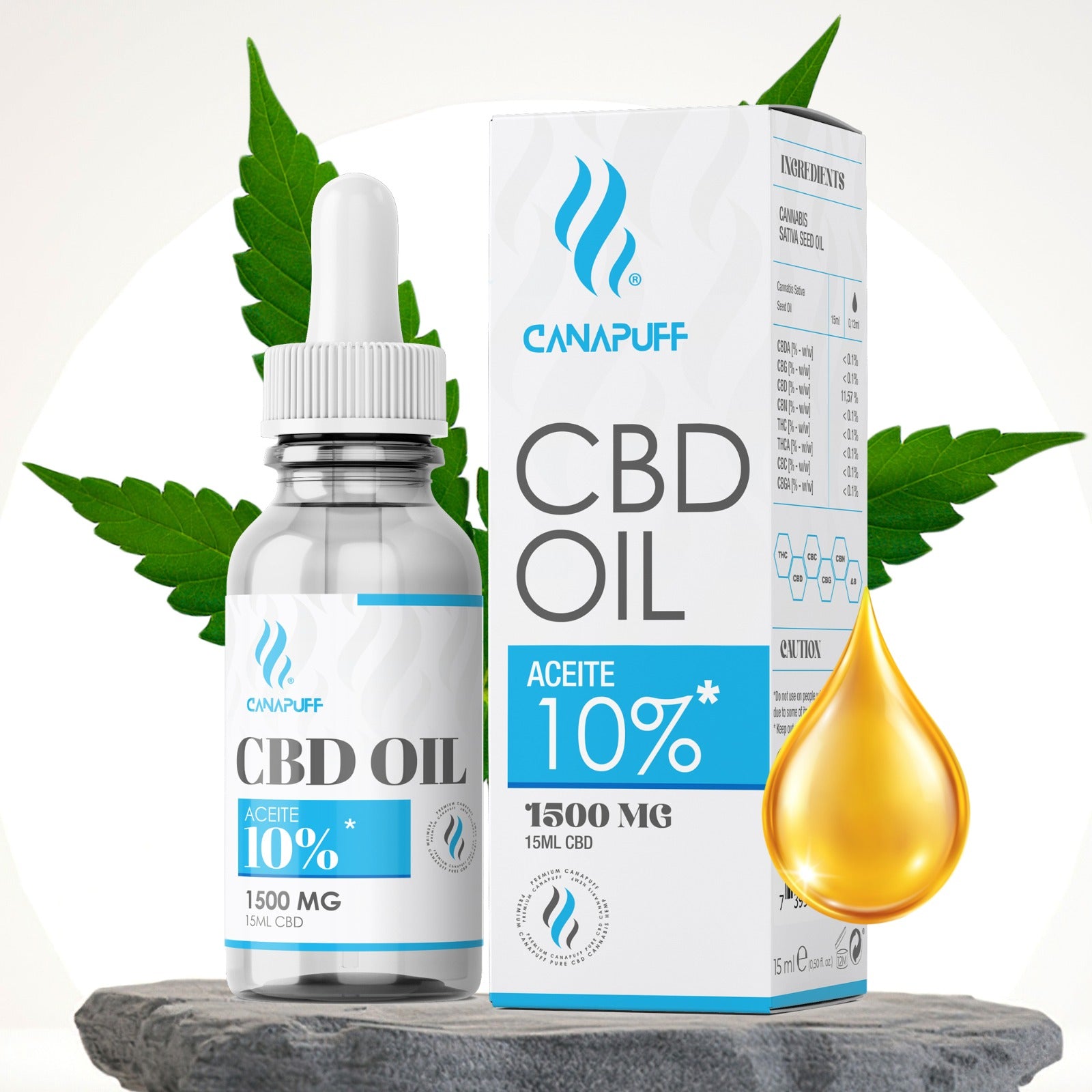 Canapuff - Óleo CBD - 10% - 15ml
