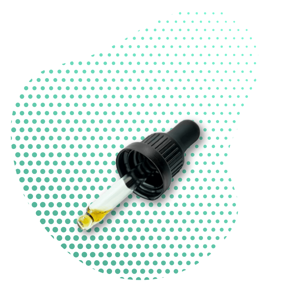 óleo de CBD 10 espectro completo mistura pipeta