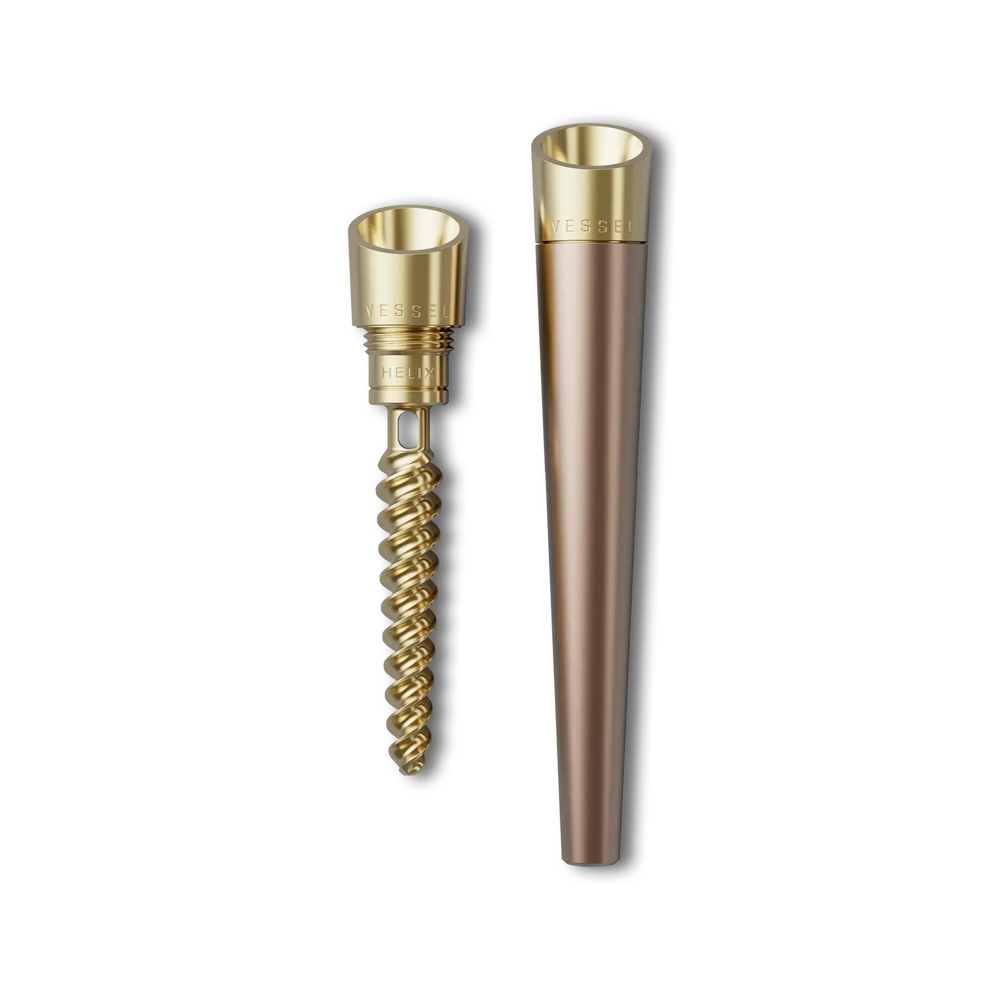 Caneta de vaso com bocal Helix em ouro rosa