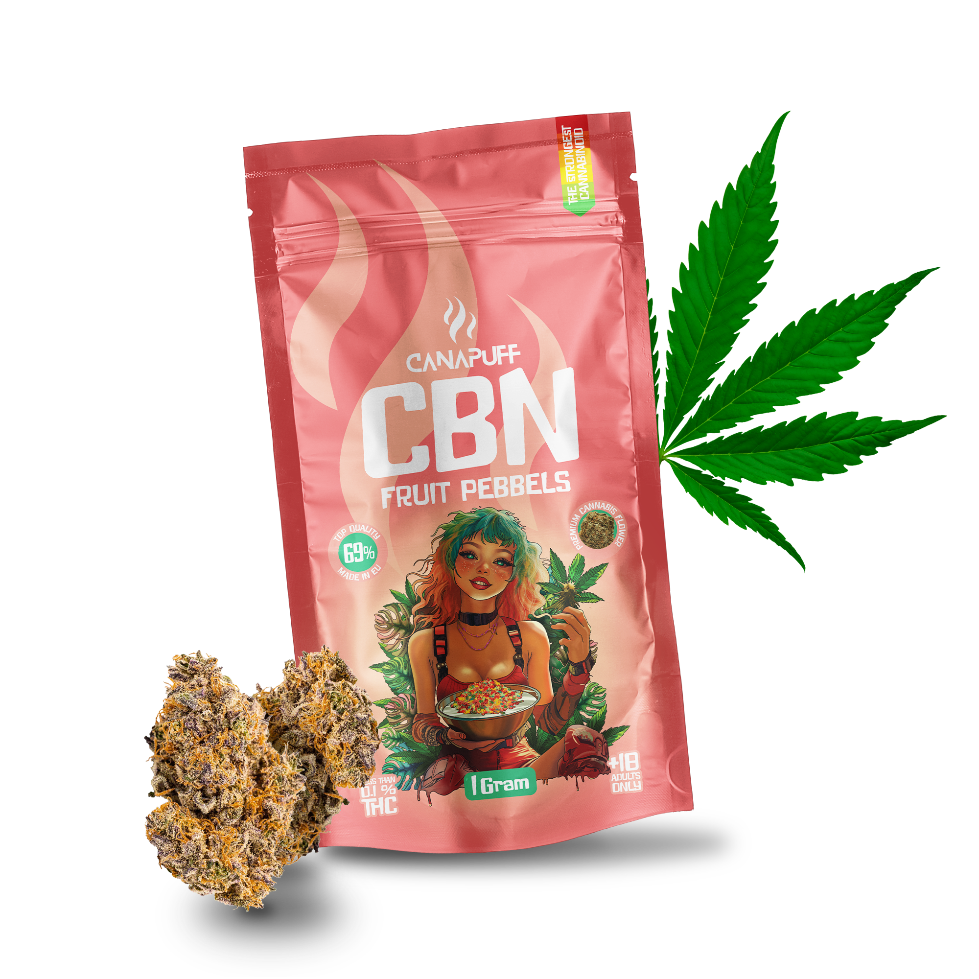 Canapuff - Fruit Pebbels 69% - Flores CBN