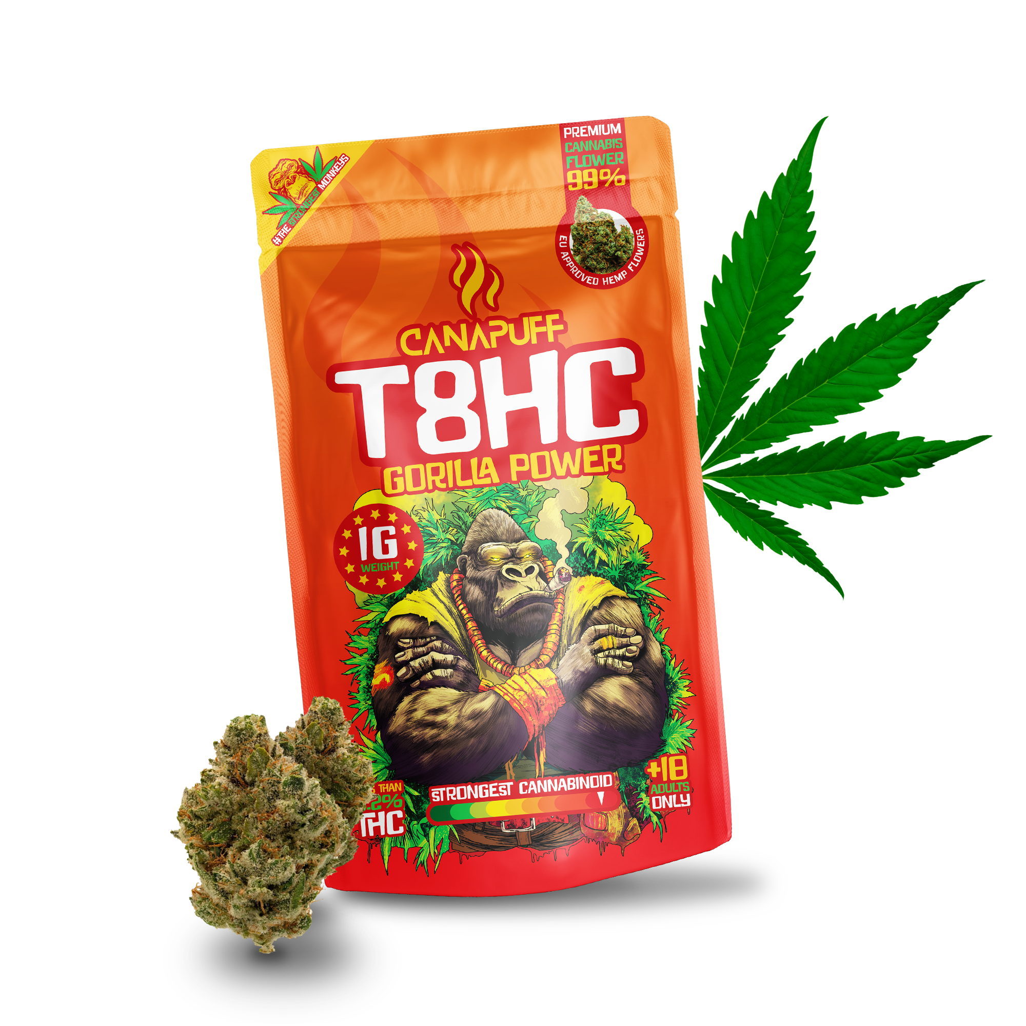 Gorilla Power 99% T8HC Flores - Canapuff