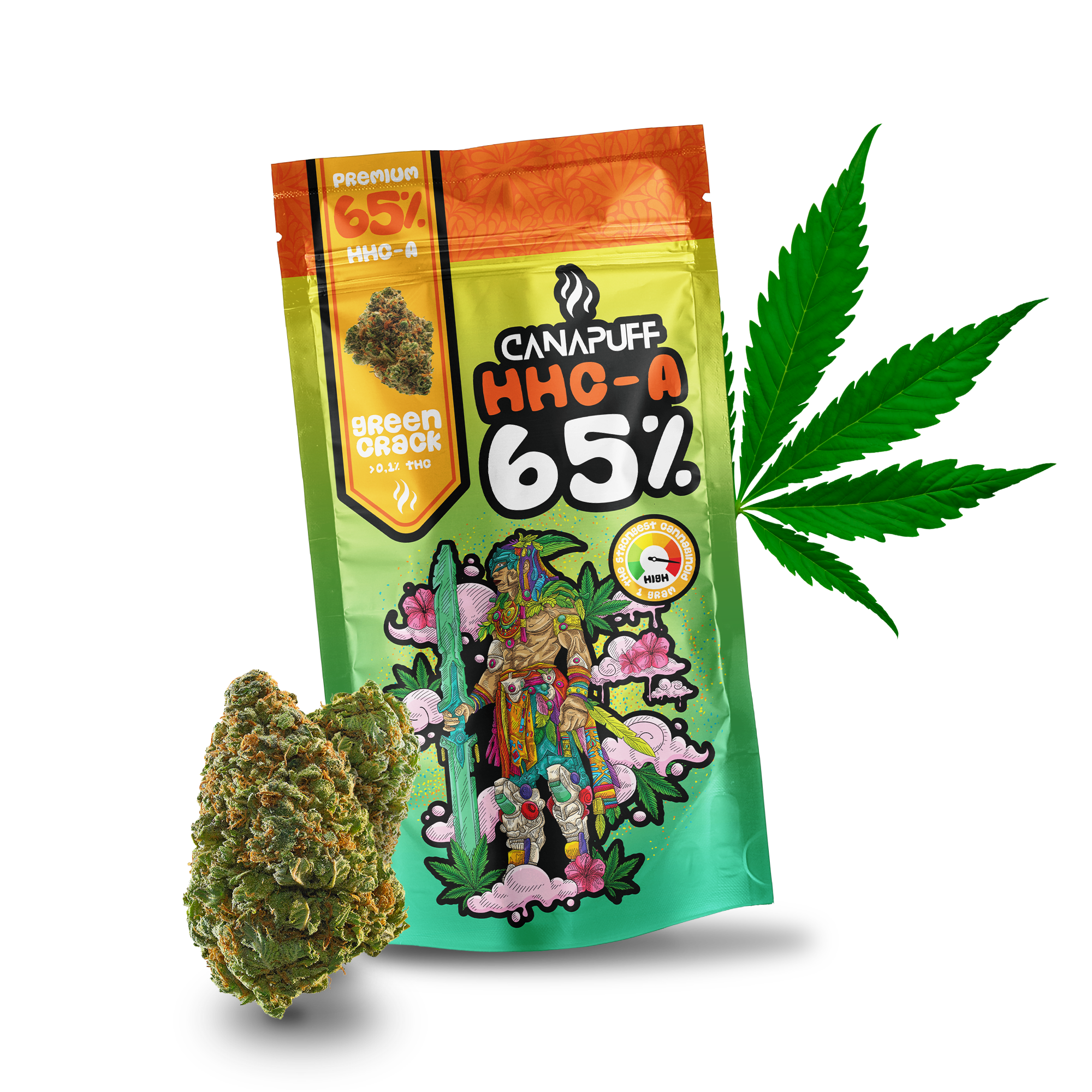 Canapuff - Green Crack 65% - Flores HHC-A
