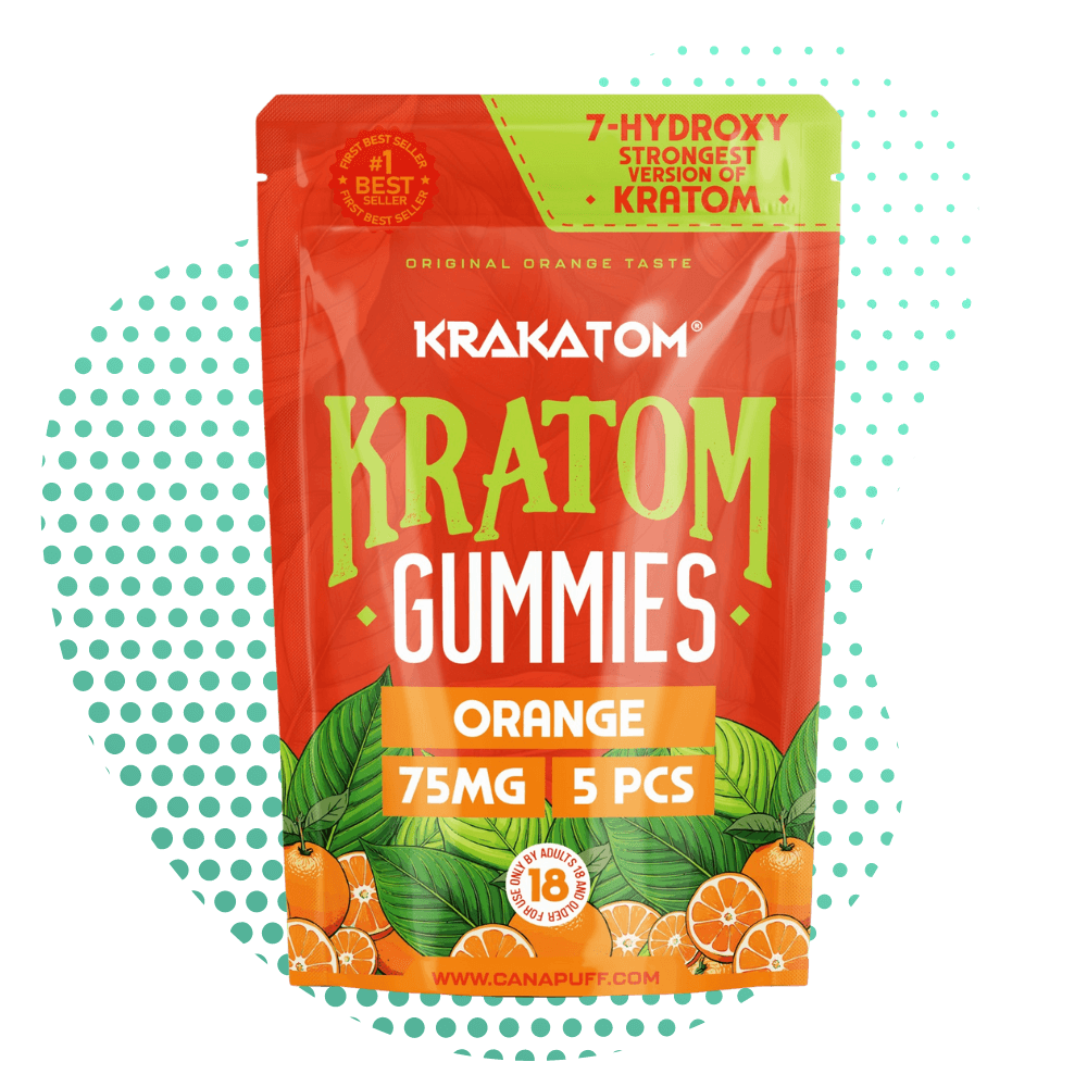 Canapuff - 7 - Gomas de Kratom Hidroxi - Laranja Canapuff