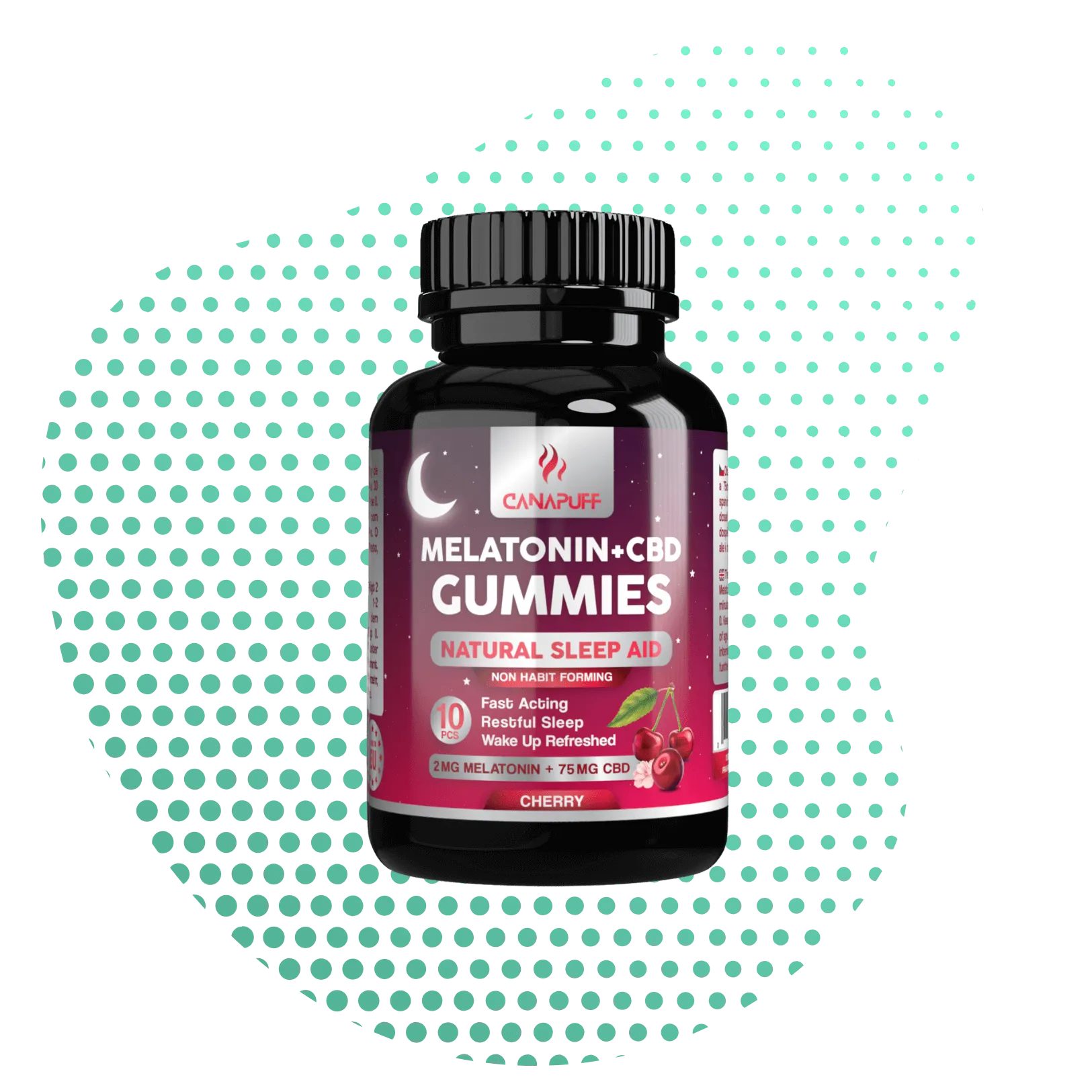 Gomas de Melatonina+CBD - Cherry-Canapuff