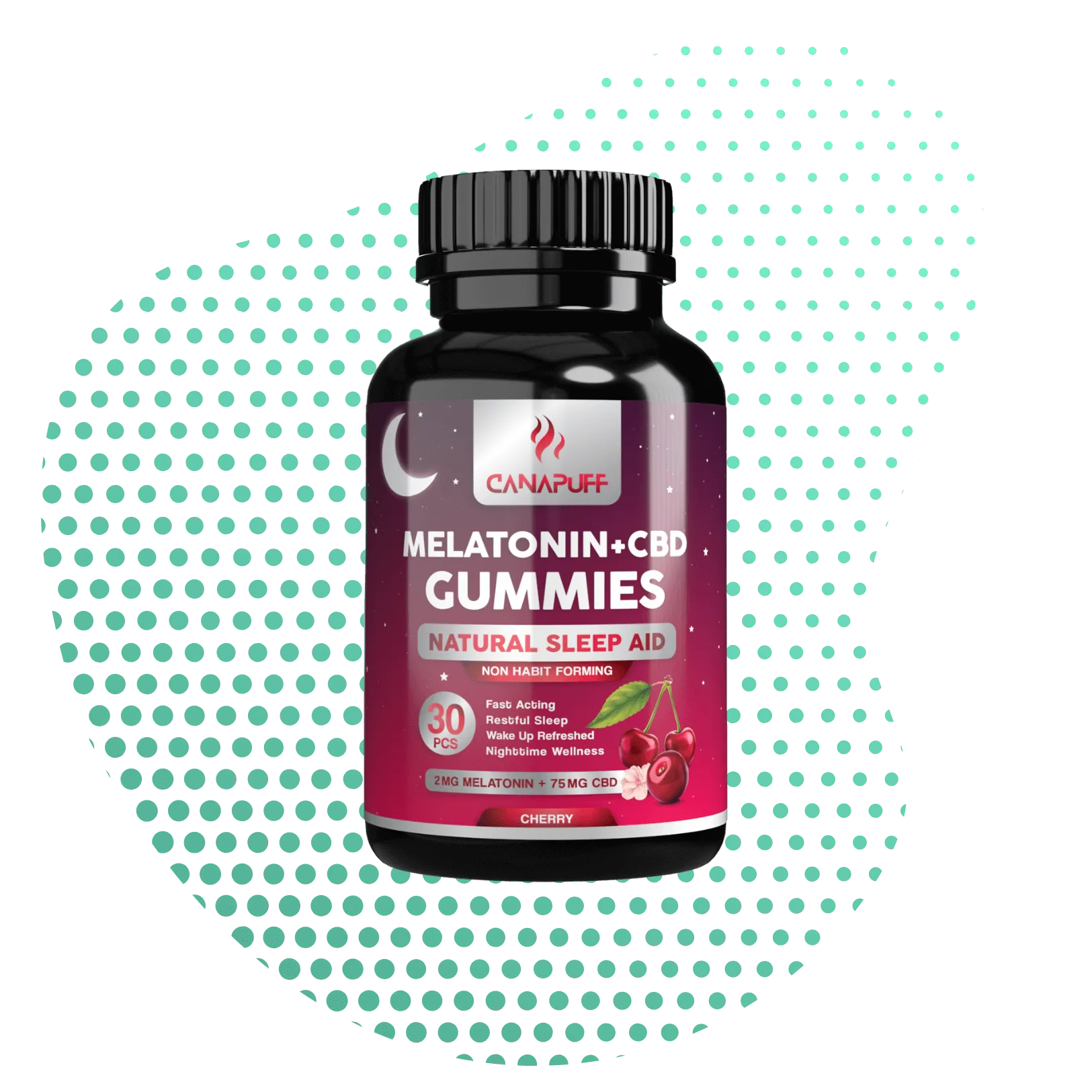 Gomas de Melatonina+CBD - Cherry-Canapuff