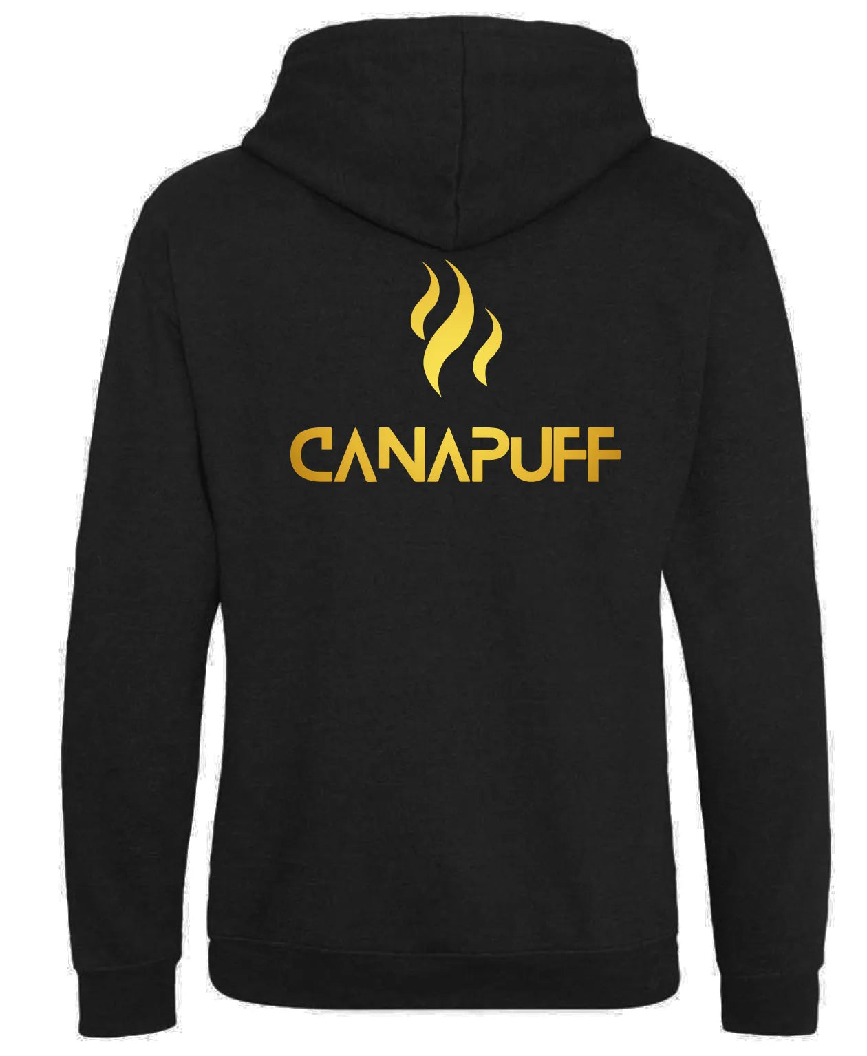 Sweatshirt verde com capuz e logótipo Canapuff amarelo à frente