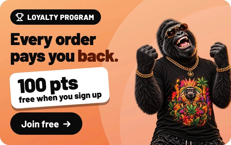 Loyalty program: Every order pays you back. 100 pts free when you sign up. Join free