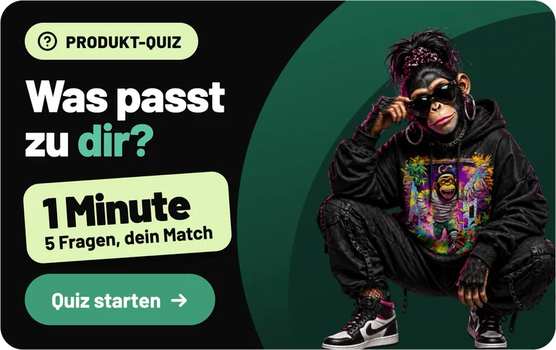 Produkt-Quiz: Was passt zu dir? 1 Minute, 5 Fragen, dein Match. Quiz starten