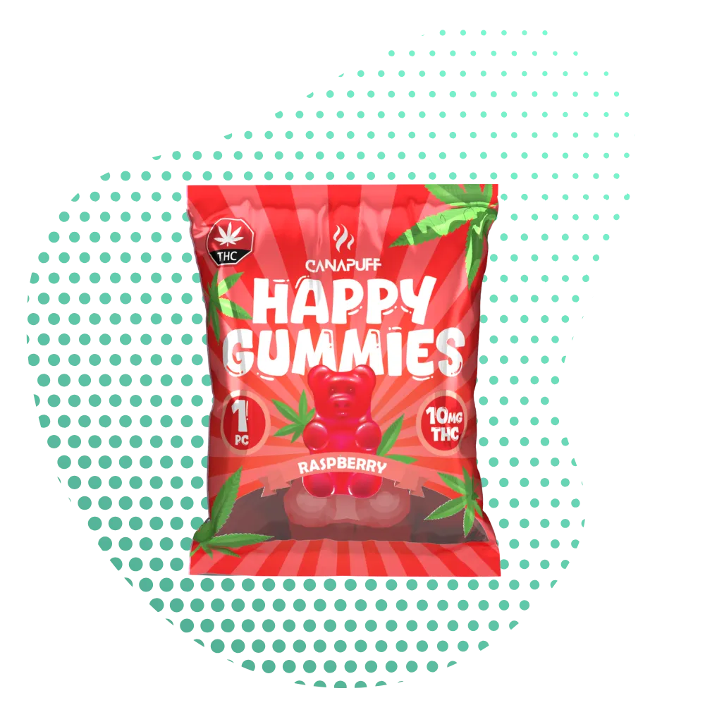 Gomas de THC Framboesa-Canapuff