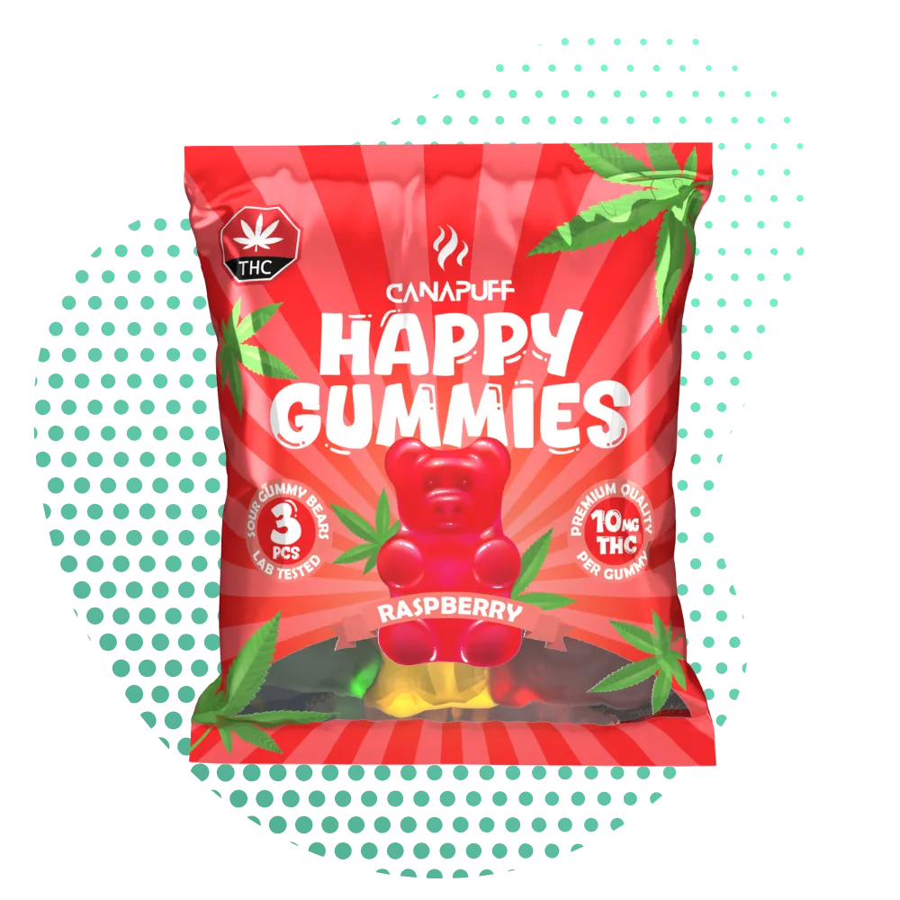 Gomas de THC Framboesa-Canapuff