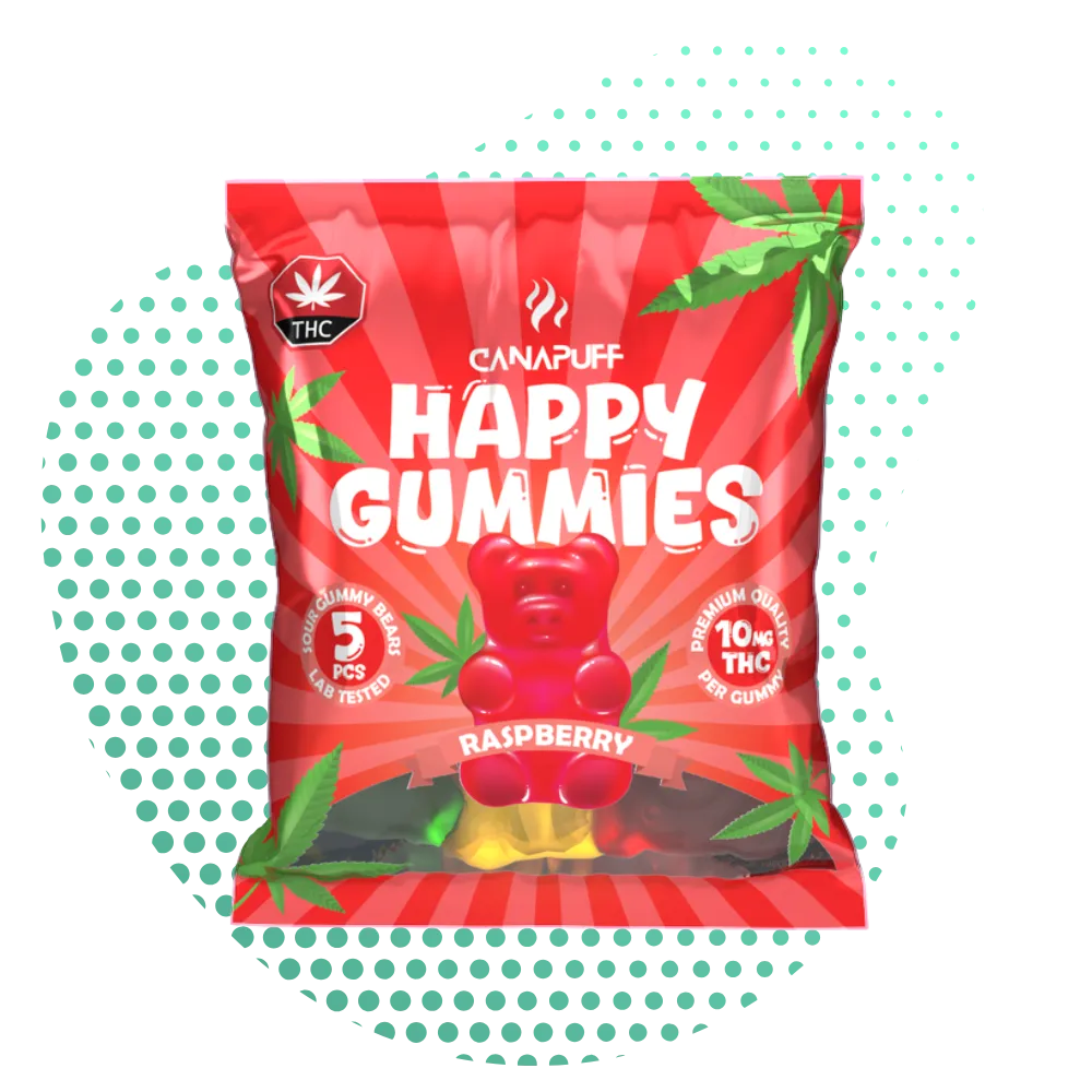 Gomas de THC Framboesa-Canapuff